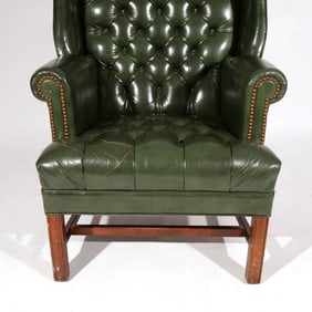 CHESTERFIELD-STYLE WING CHAIR