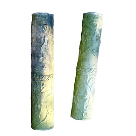 PAIR of CLASSICAL CARVED MARBLE COLUMNS