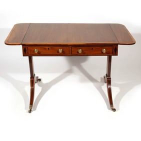 PERIOD REGENCY EBONY INLAY SOFA TABLE
