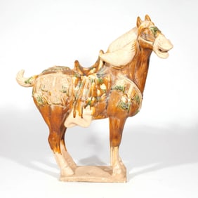 TANG-STYLE GLAZED CAPARISON HORSE