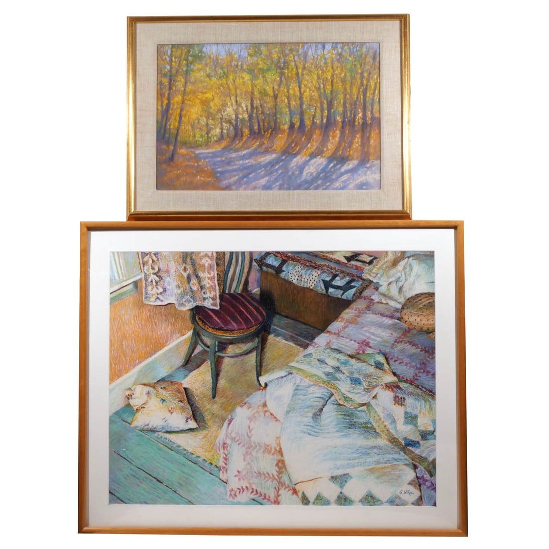 (2pc) AMERICAN PAINTINGS, 20th century (1 of 13)