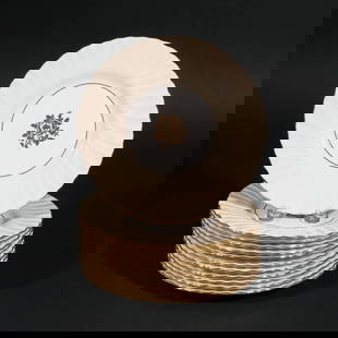 (12pc) SET OF MINTON DESSERT PLATES: With Mintons marks on back dia. 9 in. Provenance: The estate of deceased Manhattan lady[IN SITU ITEM] This item will not be on display in our saleroom during our preview period or during the sale. If