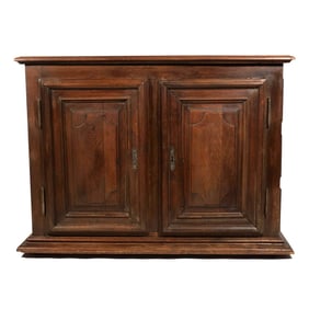 CONTINENTAL BAROQUE PANELED OAK CABINET