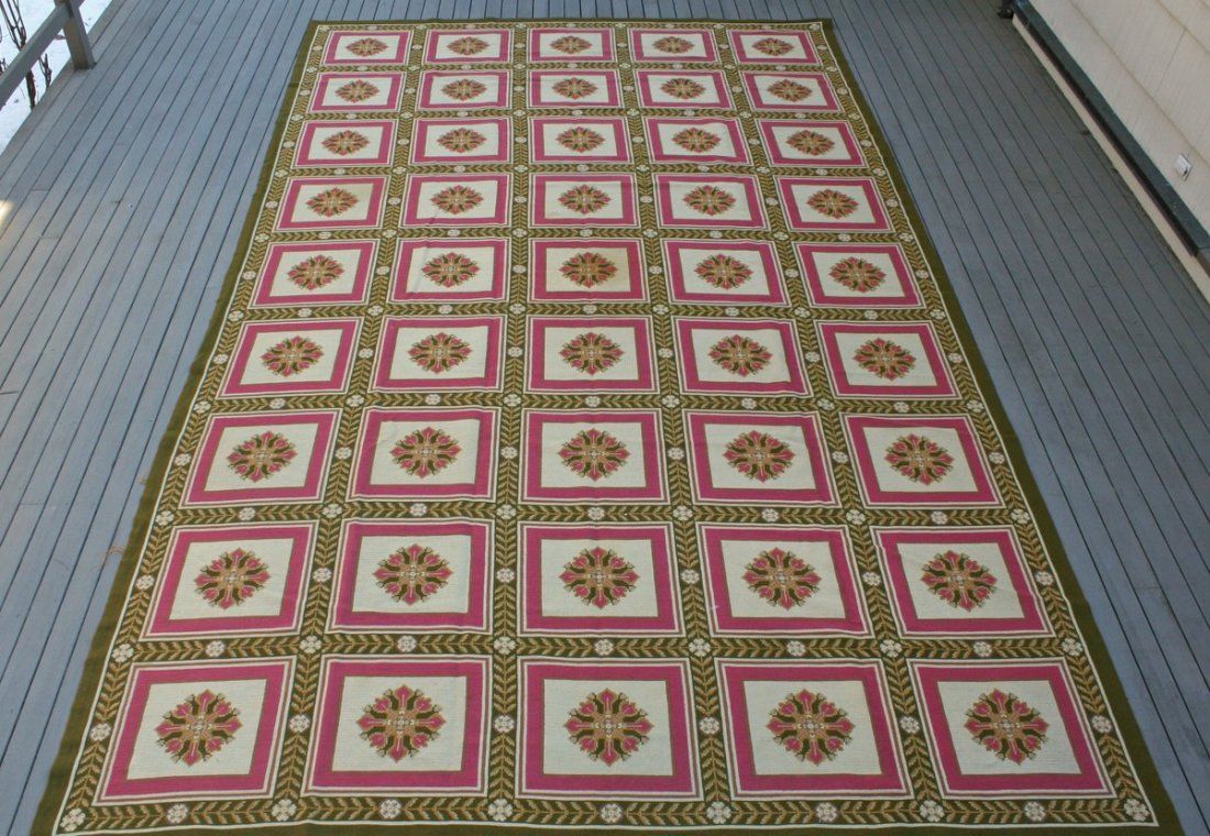 436) PORTUGUESE NEEDLEPOINT CARPET, 16' x 11' 10"