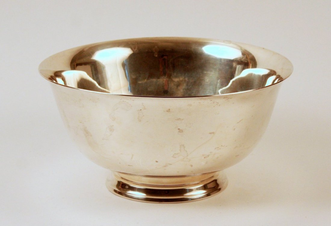 526) REED & BARTON "PAUL REVERE" STERLING SILVER: BOWL, H: 5" Diameter: 10", total approximate weight: 31"
