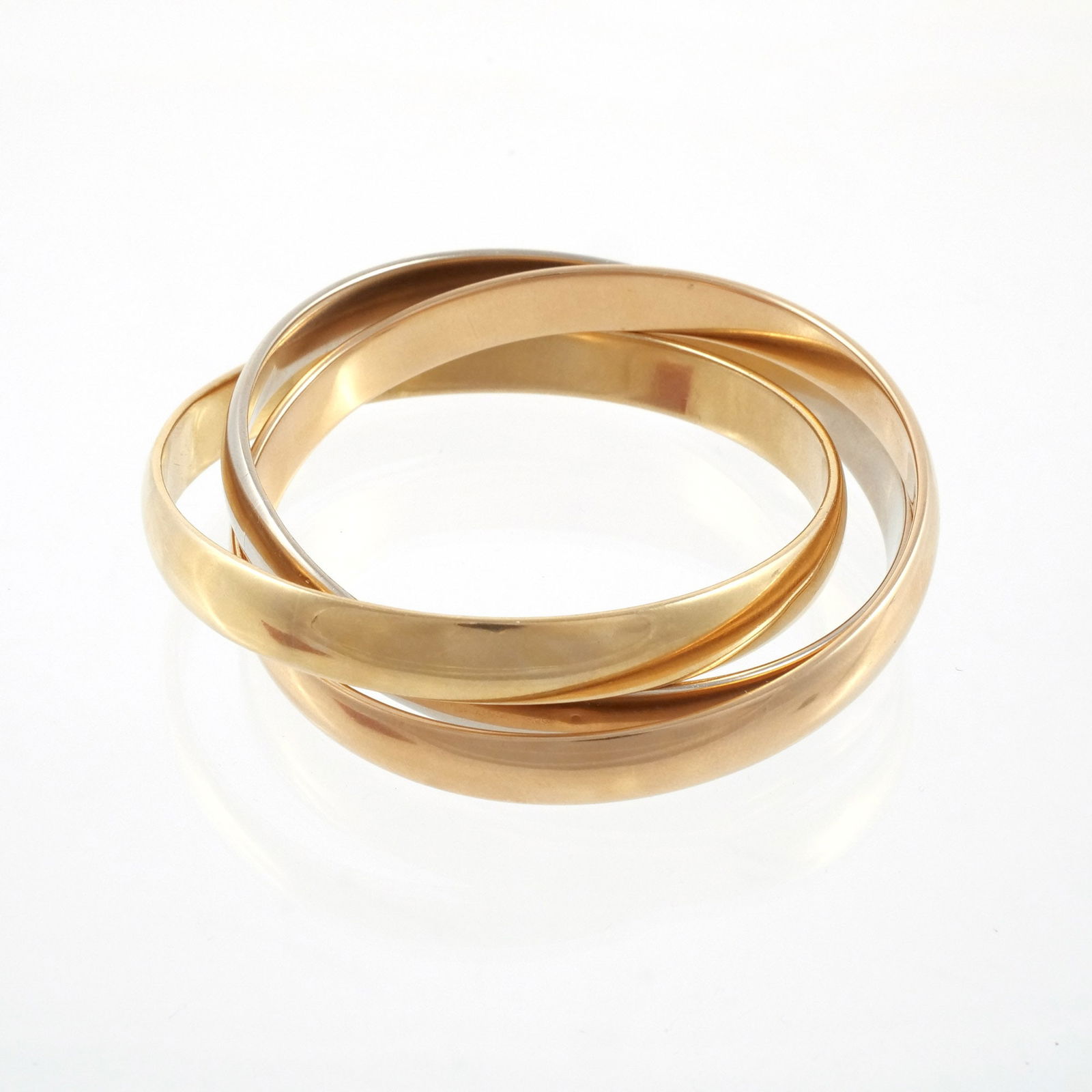 CARTIER 18K TRI-COLOR GOLD TRINITY BANGLE (1 of 6)