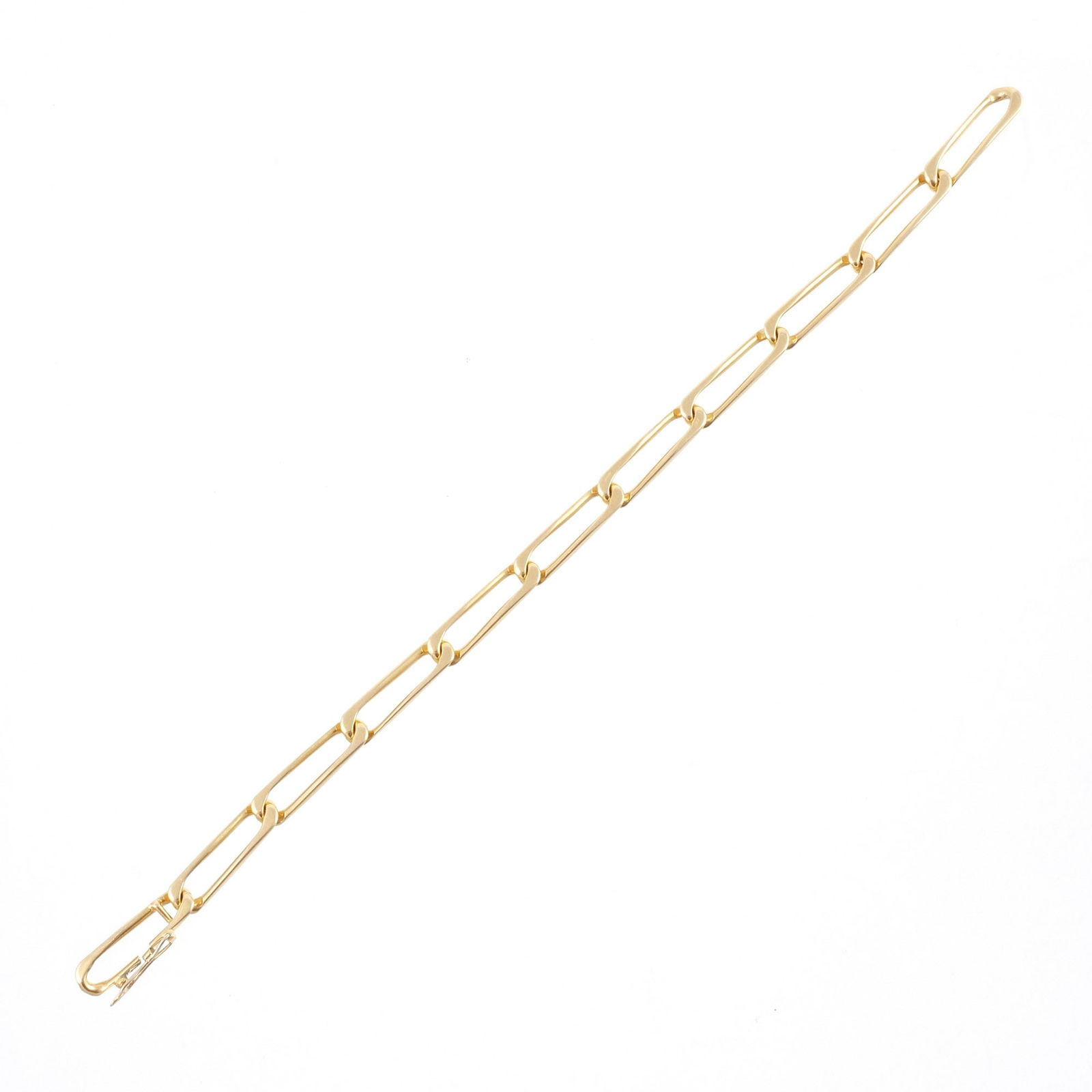 CARTIER 18K GOLD PAPERCLIP BRACELET (1 of 6)