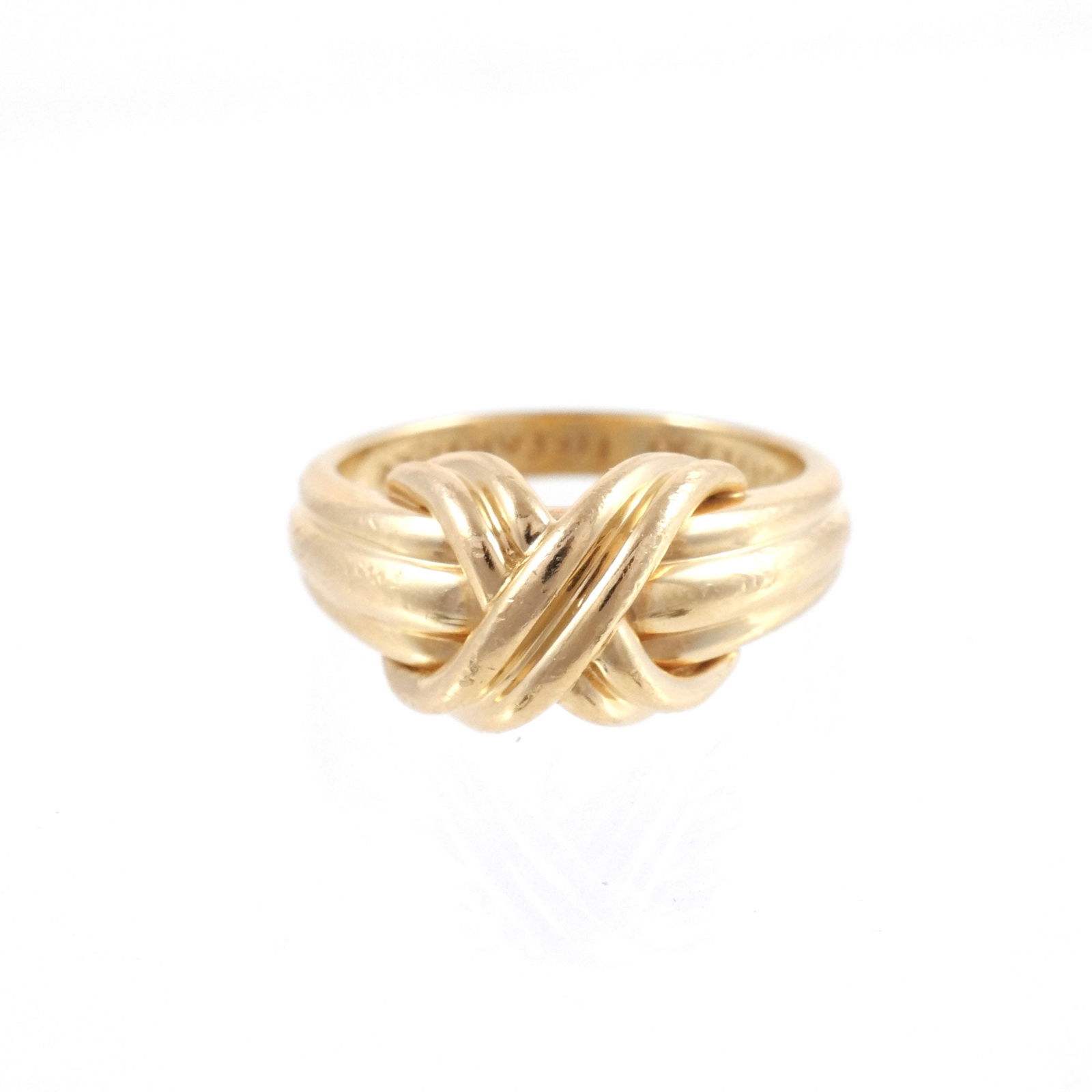 TIFFANY & CO. 18K GOLD 'X' KNOT RING (1 of 5)