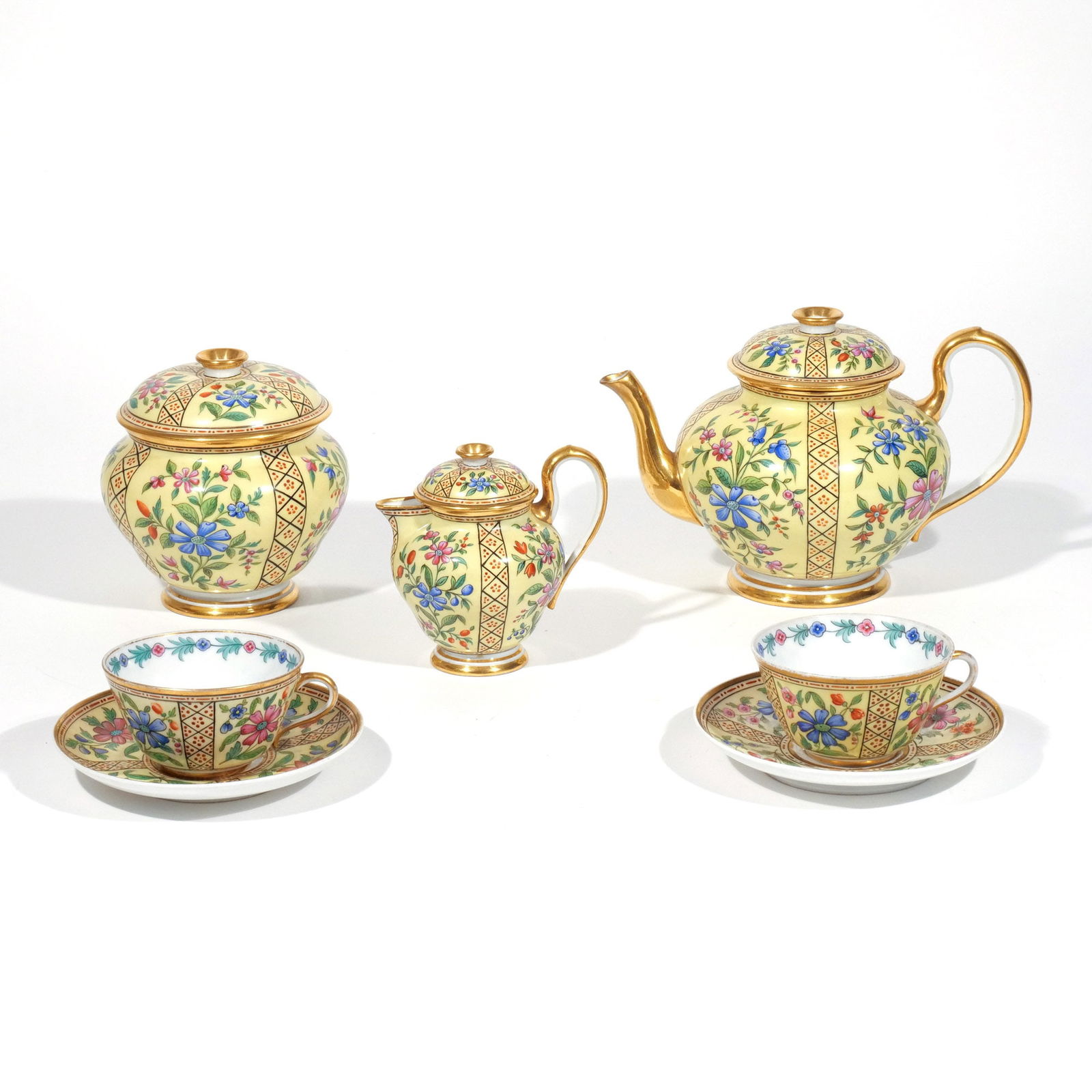 (7pc) RUSSIAN IMPERIAL TETE-A-TETE TEA SERVICE (1 of 4)