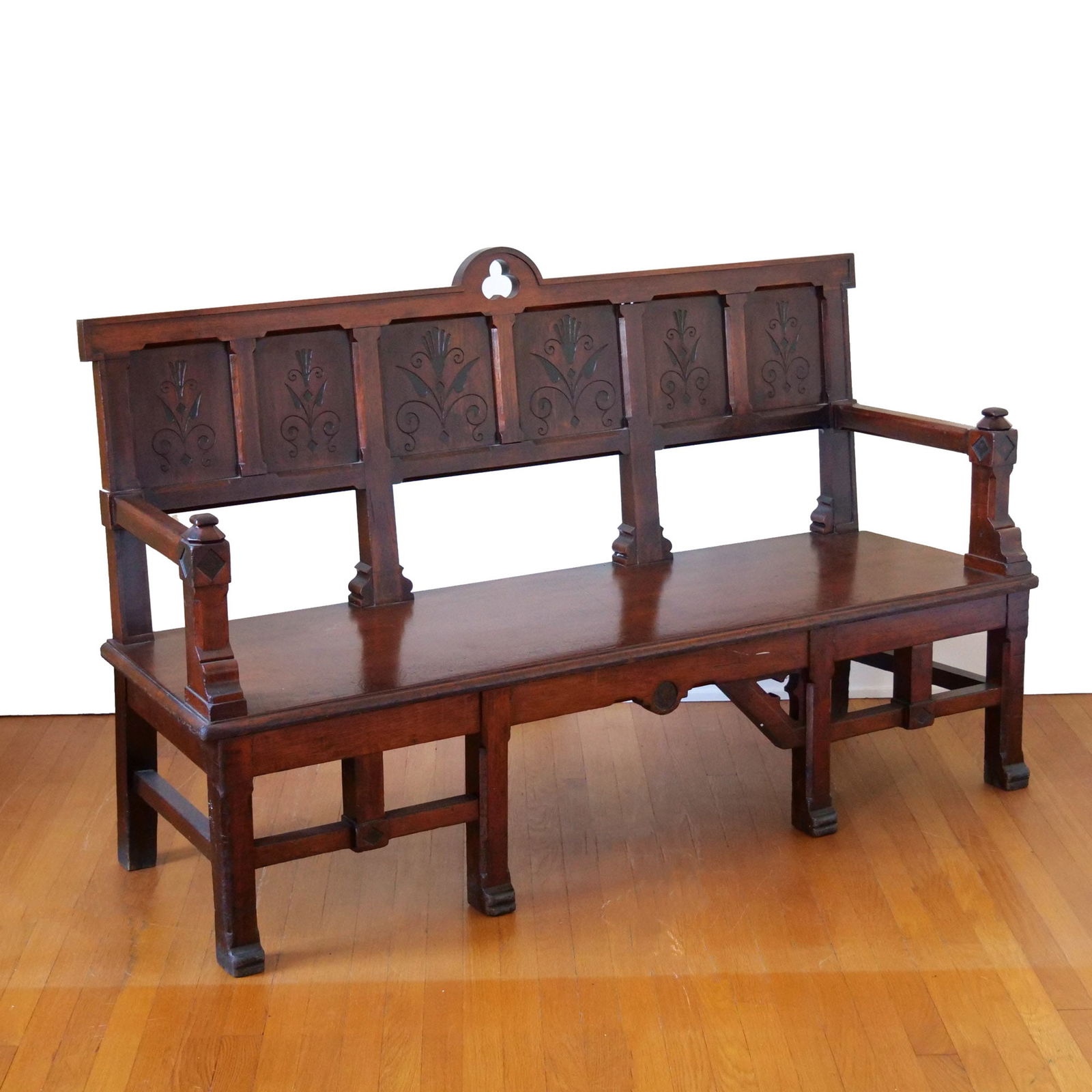 VICTORIAN GOTHIC-REVIVAL SETTLE (1 of 6)