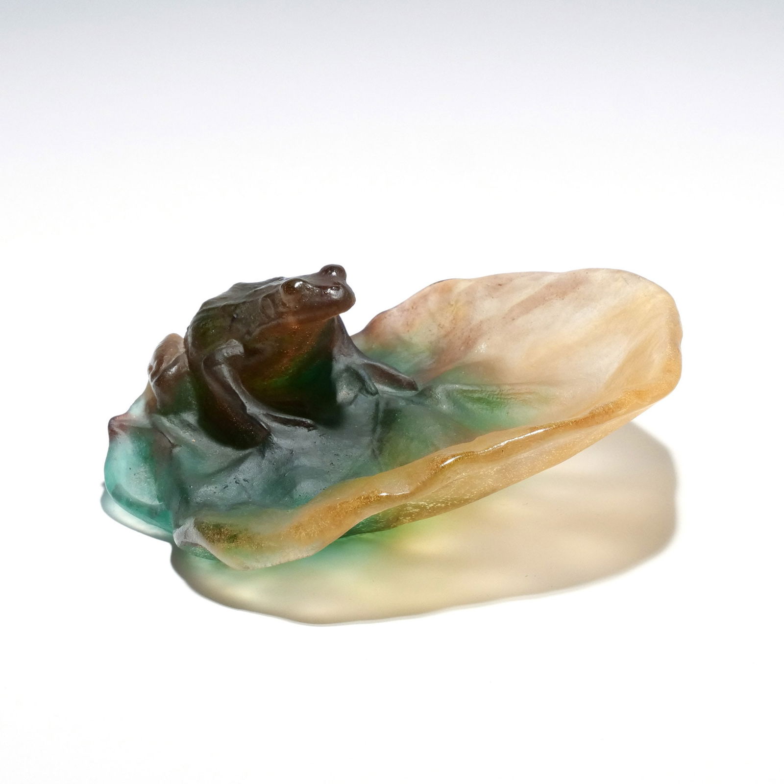 DAUM FRANCE PATE DE VERRE FROG VIDE POCHE (1 of 6)