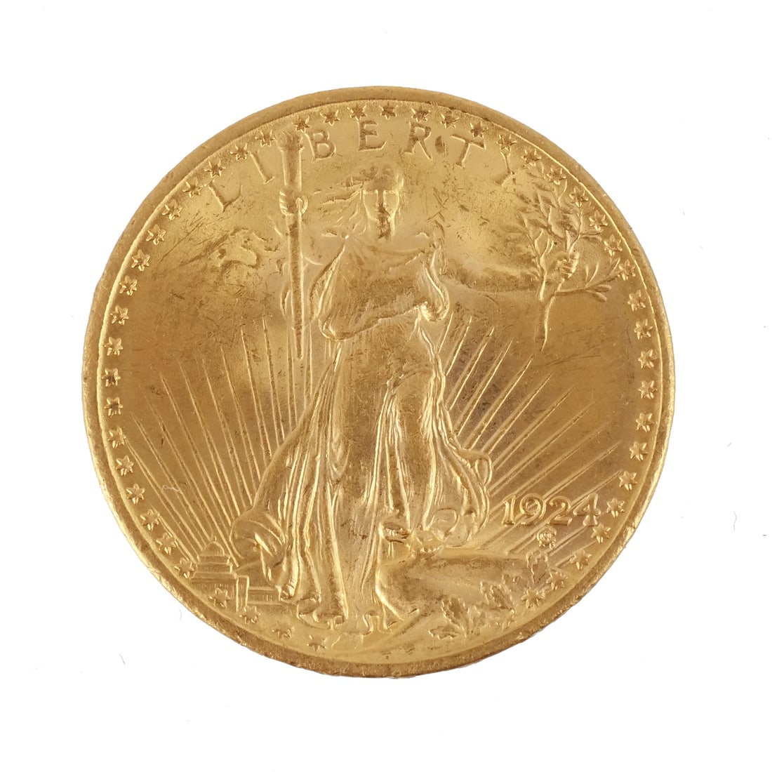 1924 SAINT-GAUDENS $20 GOLD COIN: 33.5g dia. 1-3/8 in. Provenance: Private collection, Briarcliff, NY
