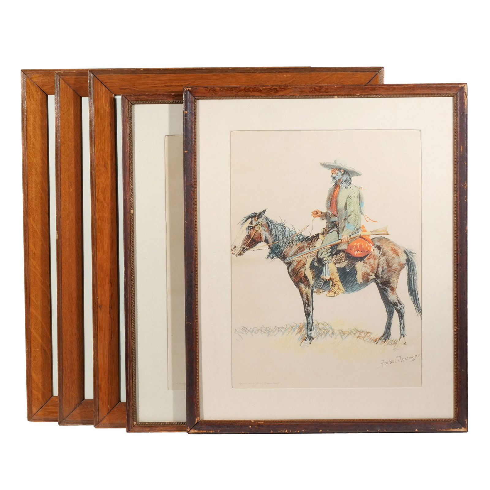 (5pc) FREDERIC REMINGTON PRINTS (1 of 12)