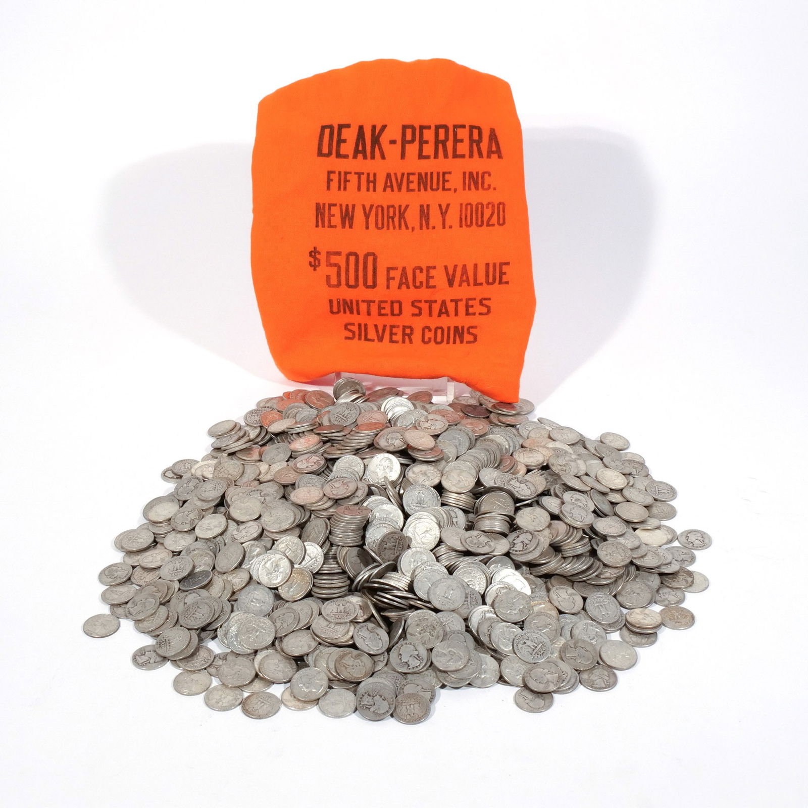 500$ FACE VALUE BAG of U.S. 90% SILVER COINS (1 of 5)