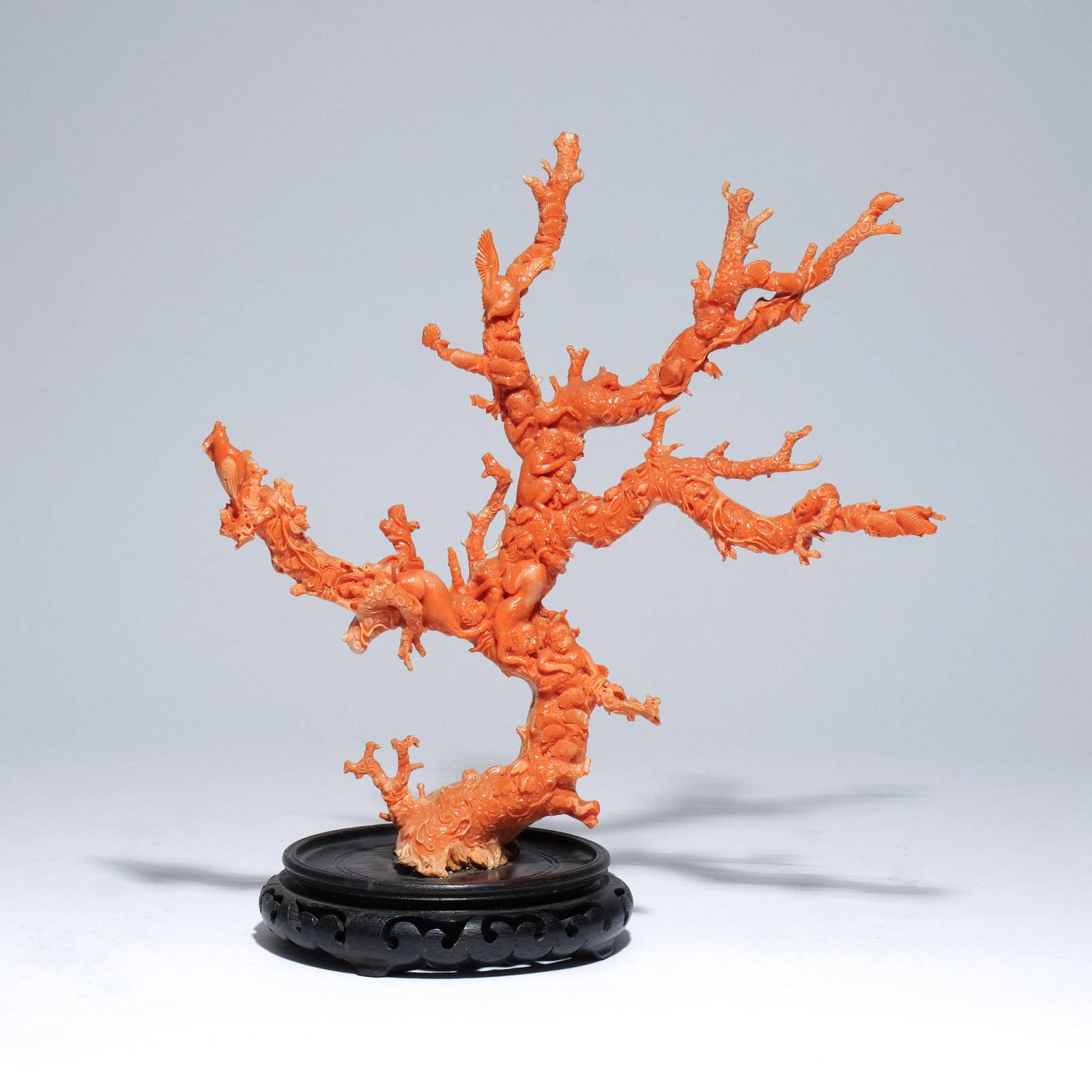 CHINESE LATE QING CARVING OF MONKEYS