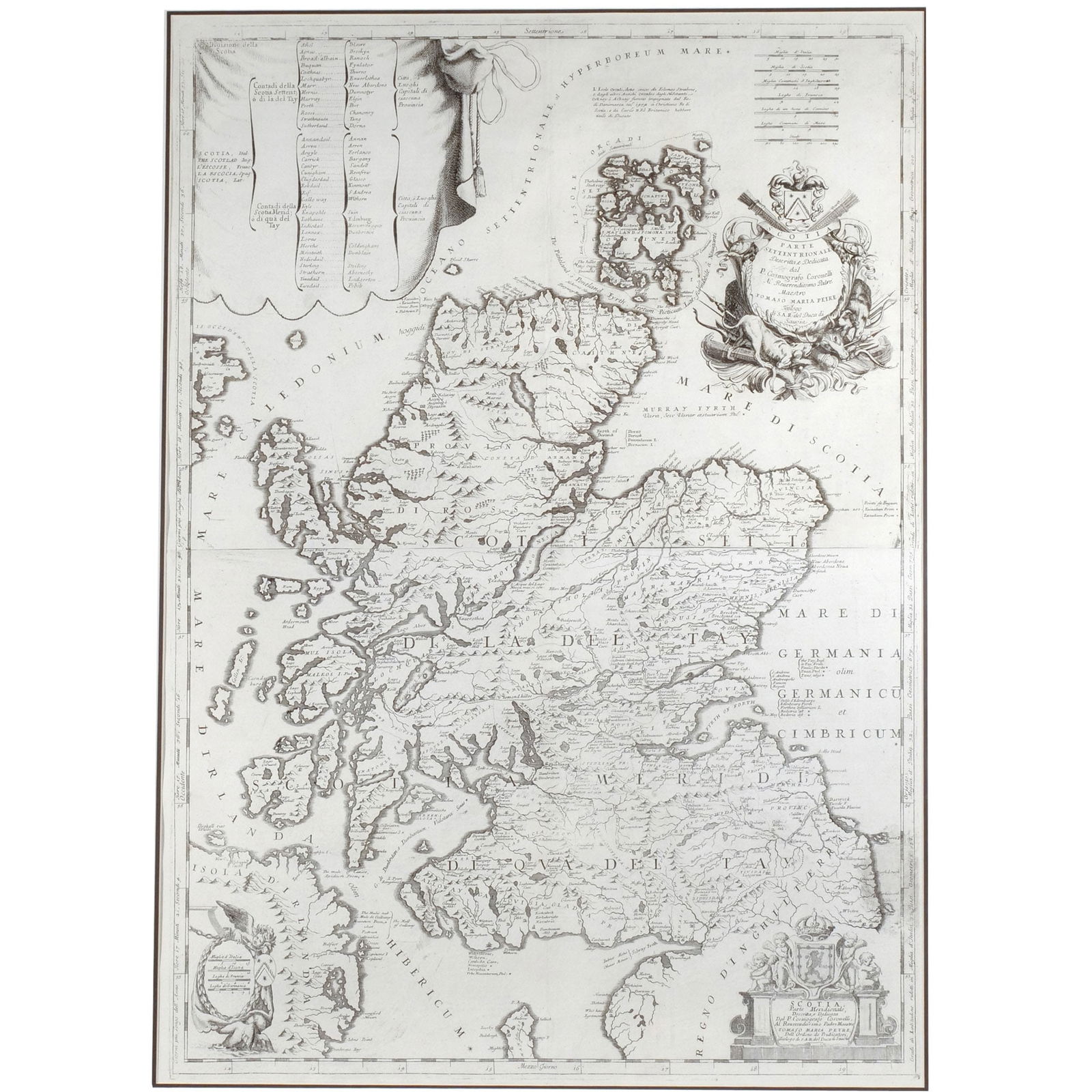 C. 1690 MAP of SCOTLAND | Coronelli (1 of 9)