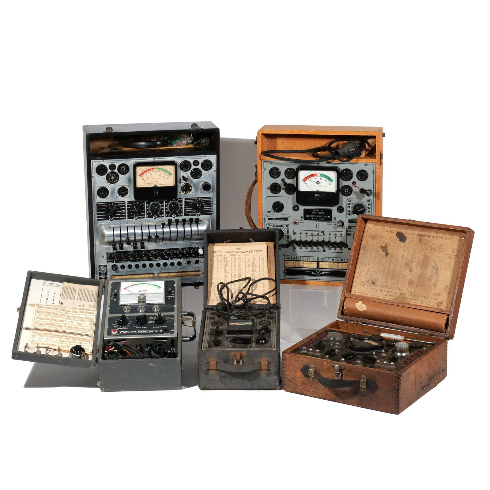 (5pc) VINTAGE TUBE TESTERS (1 of 12)