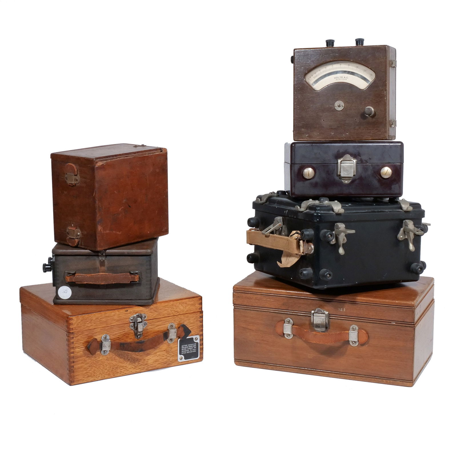 (7pc) VINTAGE VOLTMETERS AND OTHER (1 of 13)