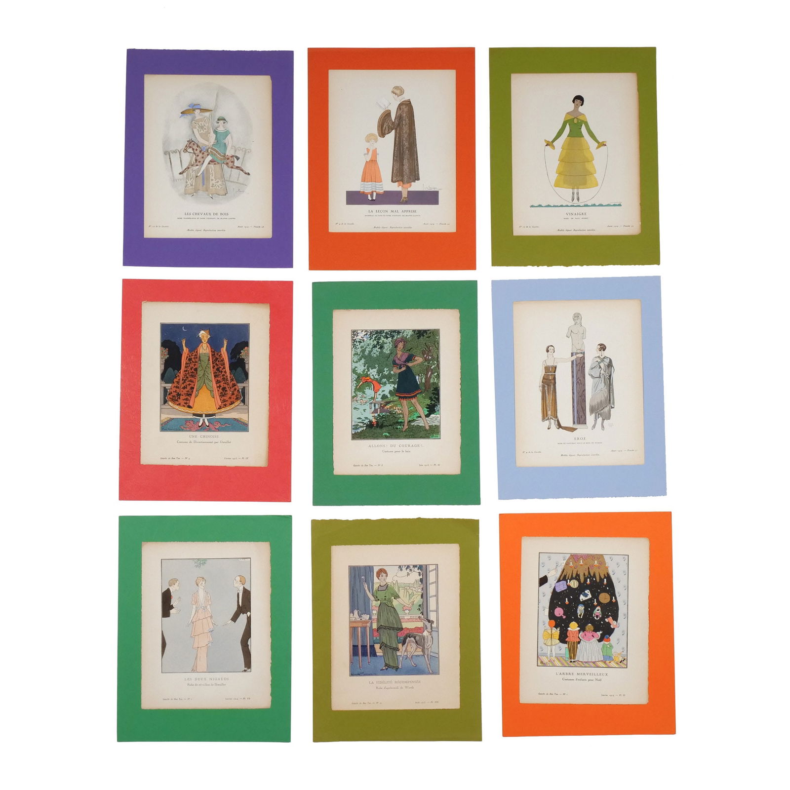 (9pc) LITHOGRAPHS FROM GAZETTE DU BON TON (1 of 12)