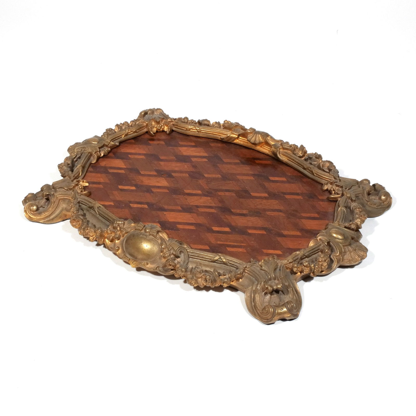 LOUIS XV ORMOLU & PARQUETRY PLATEAU (1 of 6)