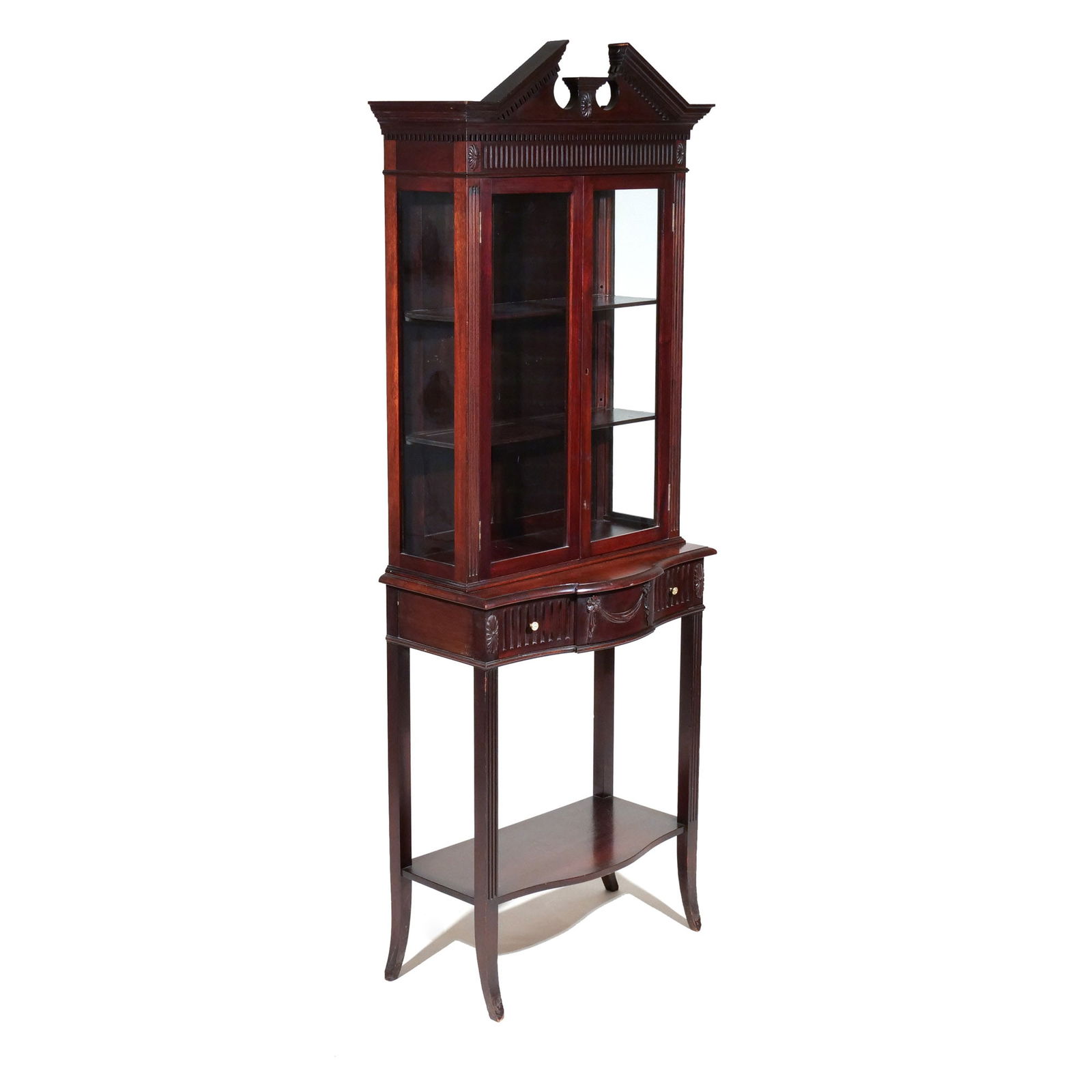 FEDERAL-STYLE MAHOGANY DISPLAY CABINET (1 of 9)