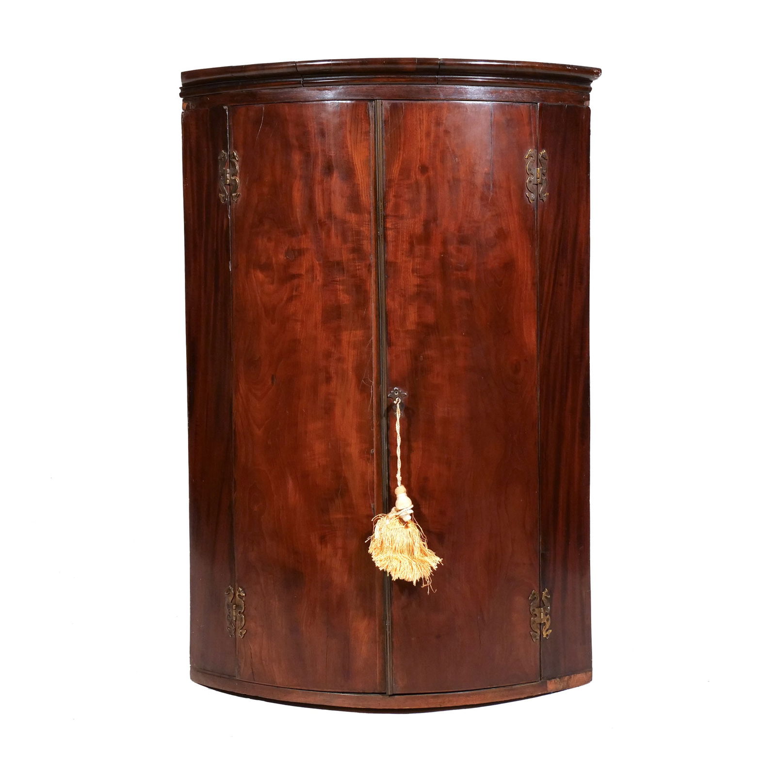 ANTIQUE MAHOGANY HANGING CORNER CABINET (1 of 10)