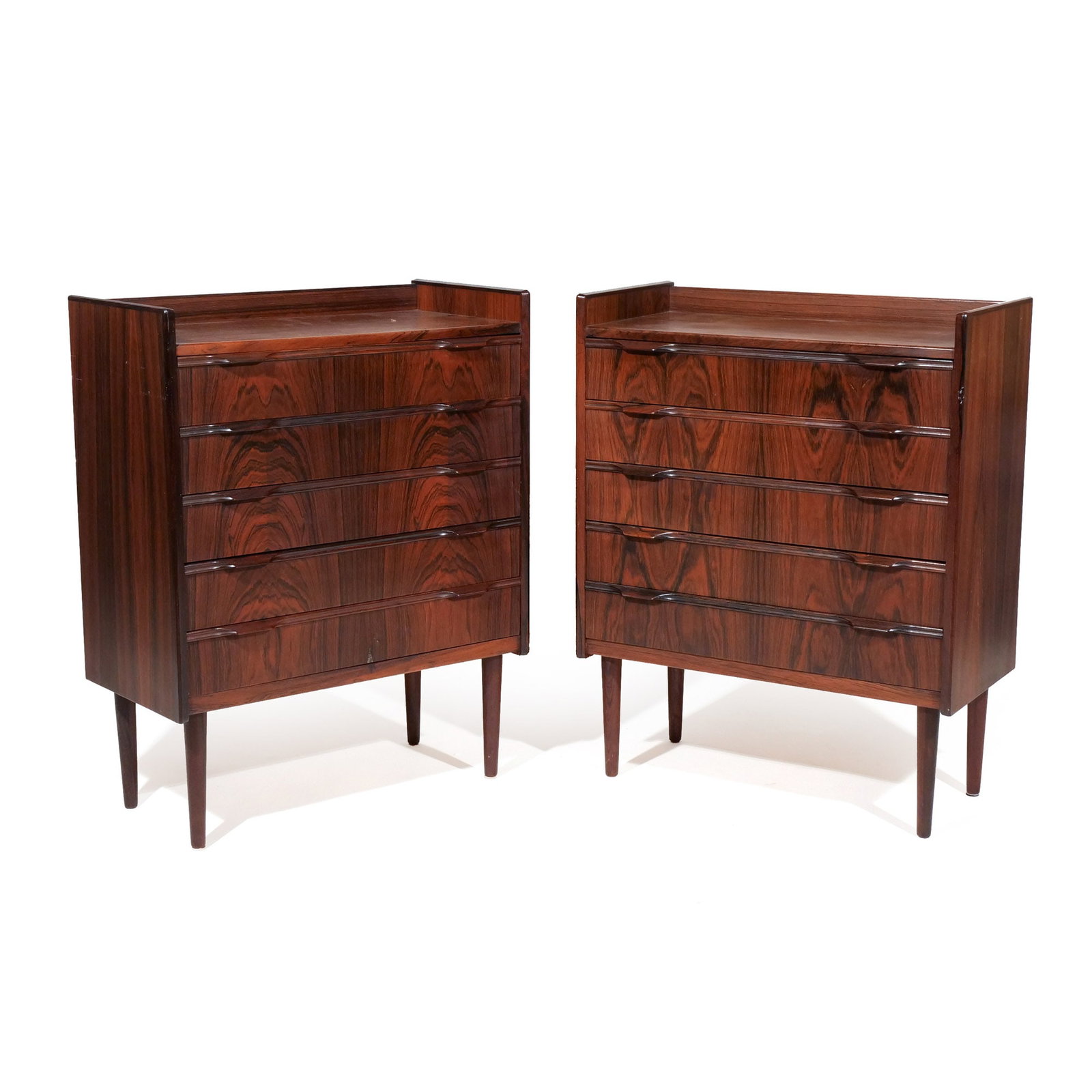 PAIR of MID-CENTURY MODERN ROSEWOOD CABINETS (1 of 8)