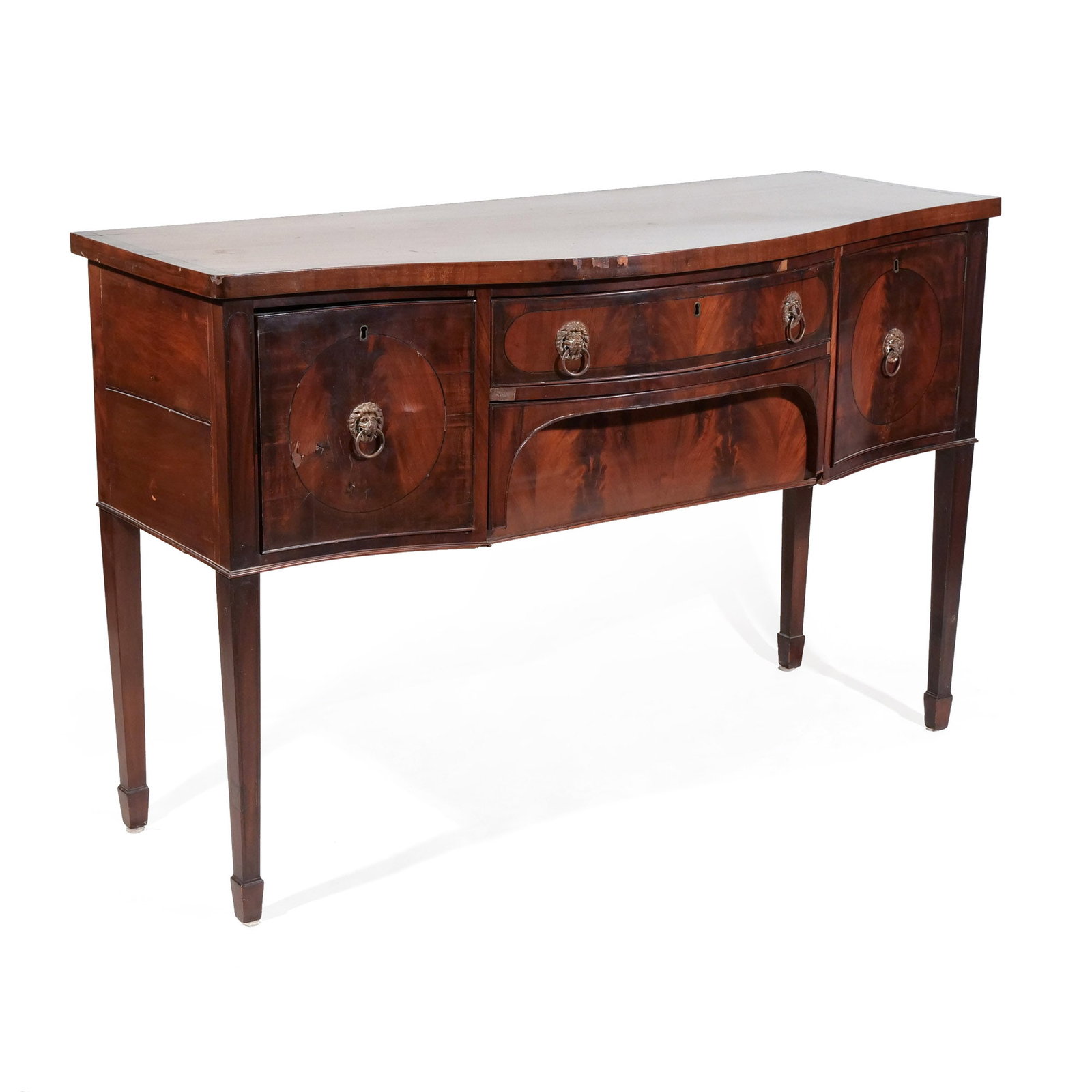 FEDERAL FLAME MAHOGANY SERPENTINE SIDEBOARD (1 of 12)