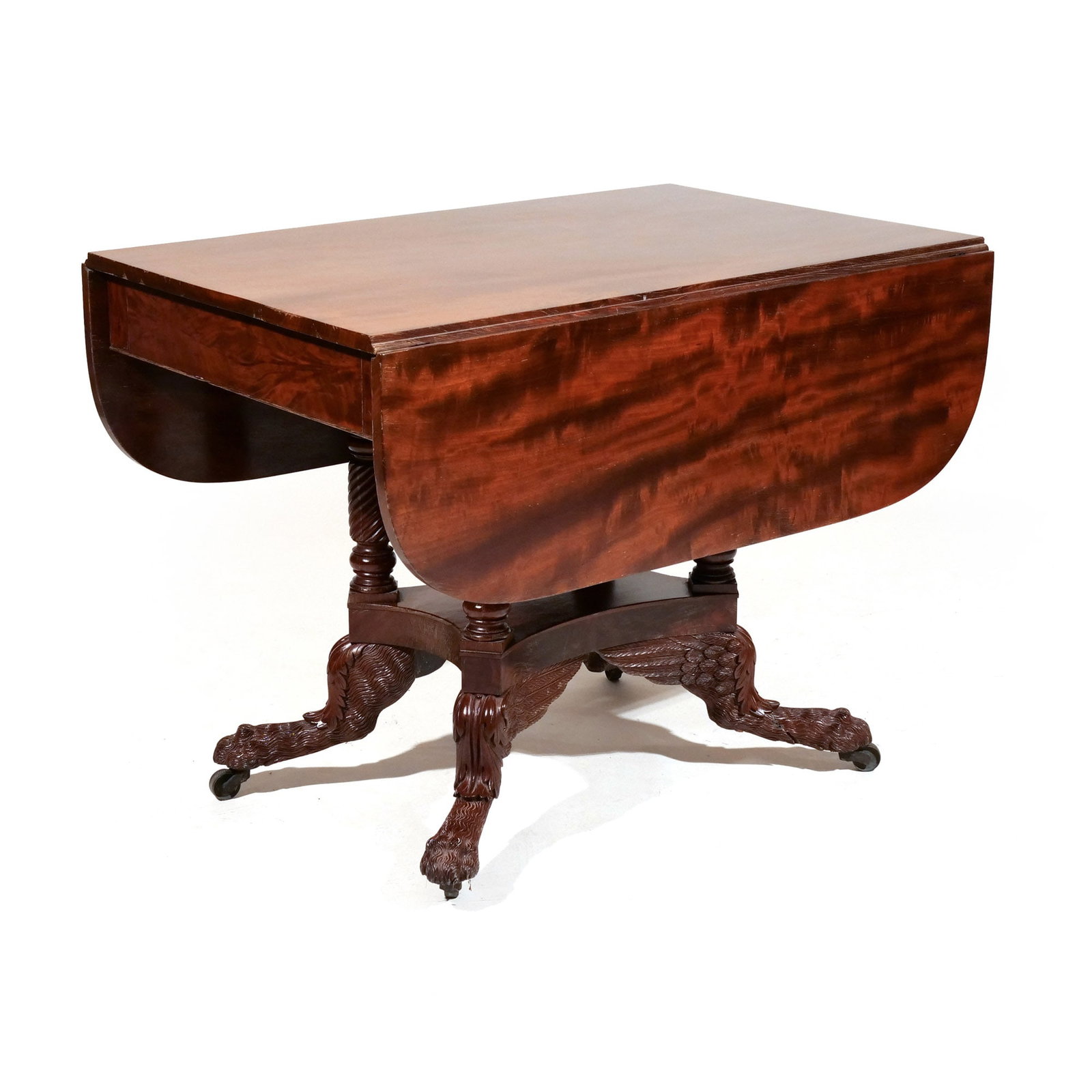 AMERICAN CLASSICAL MAHOGANY DROP SIDE TABLE (1 of 9)