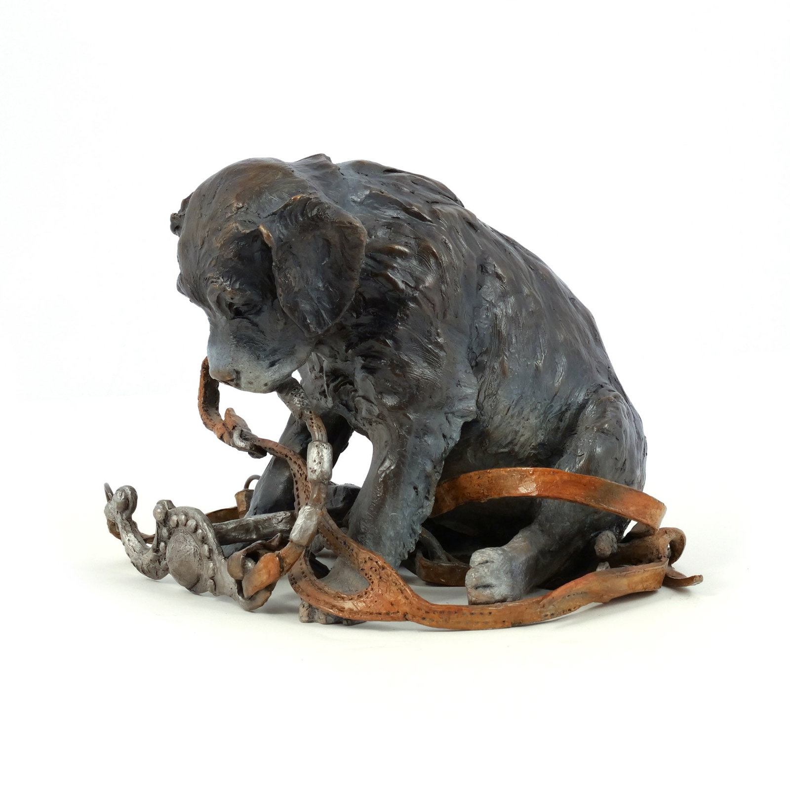 DEBORAH COPENHAVER-FELLOWS (American, 1948-): The Scene of the Crime Bronze h. 8.5 w. 9 d. 7 in. Signed and numbered 83 / 100, with COA Provenance: Private Collection, Bedford, NY [In Situ Item] This item will not be on display in our saleroom du