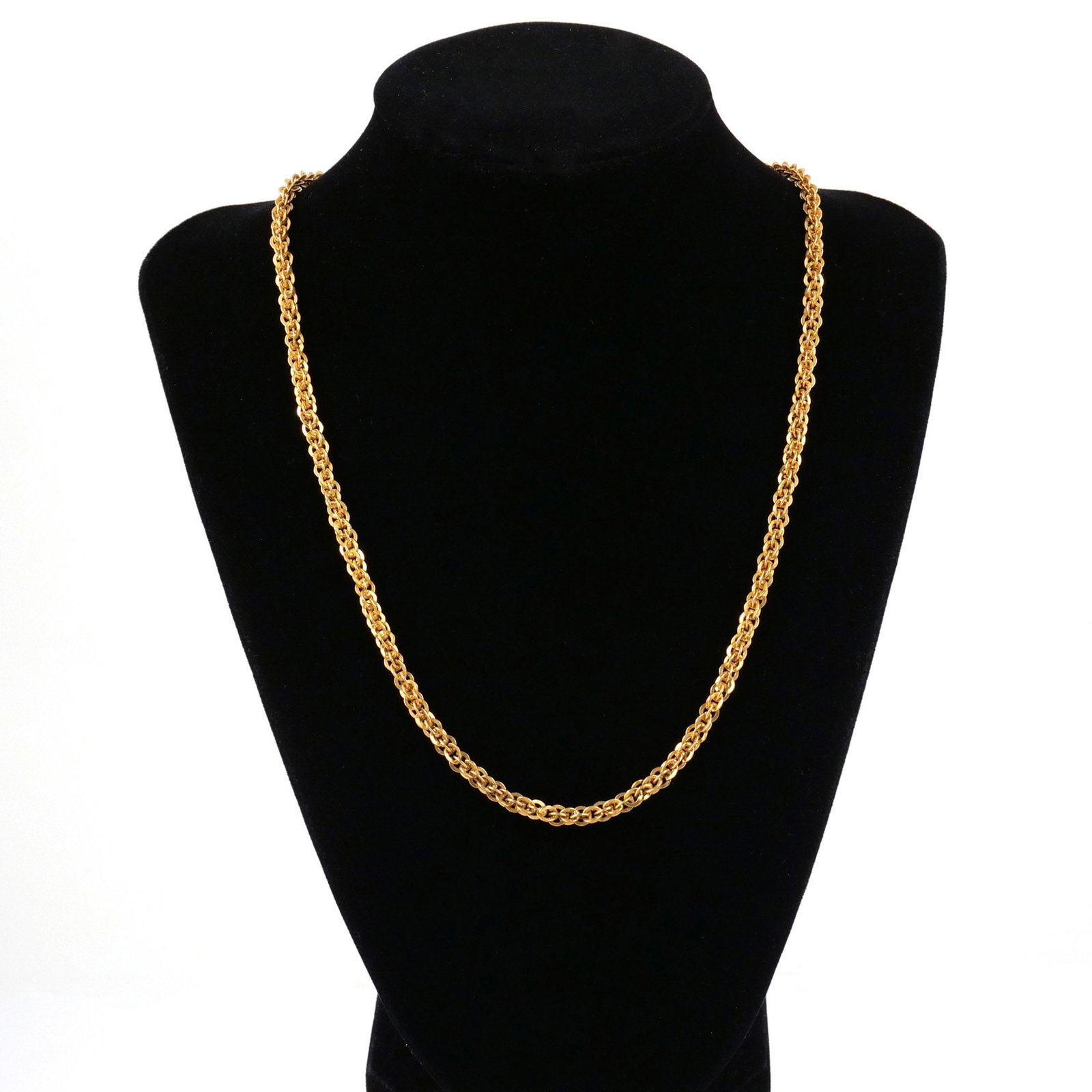 18k GOLD CLUSTERED LINK NECKLACE (1 of 8)