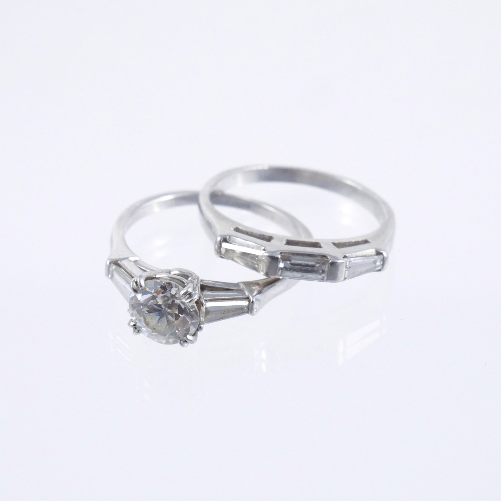(2pc) DIAMOND ENGAGEMENT RING & WEDDING BAND (1 of 6)