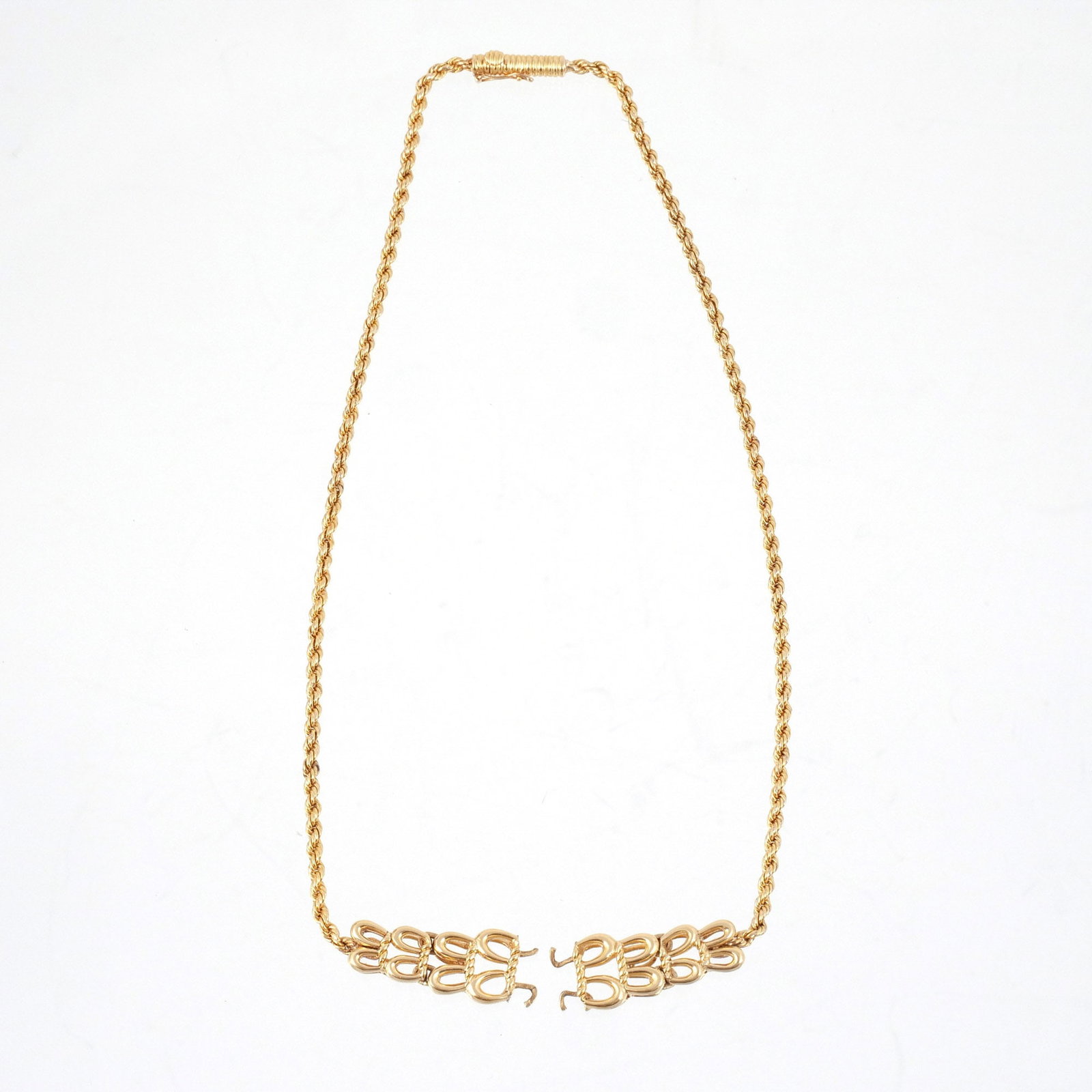 18k GOLD ROPE CHAIN with DOUBLE LOOP ENDS (1 of 6)