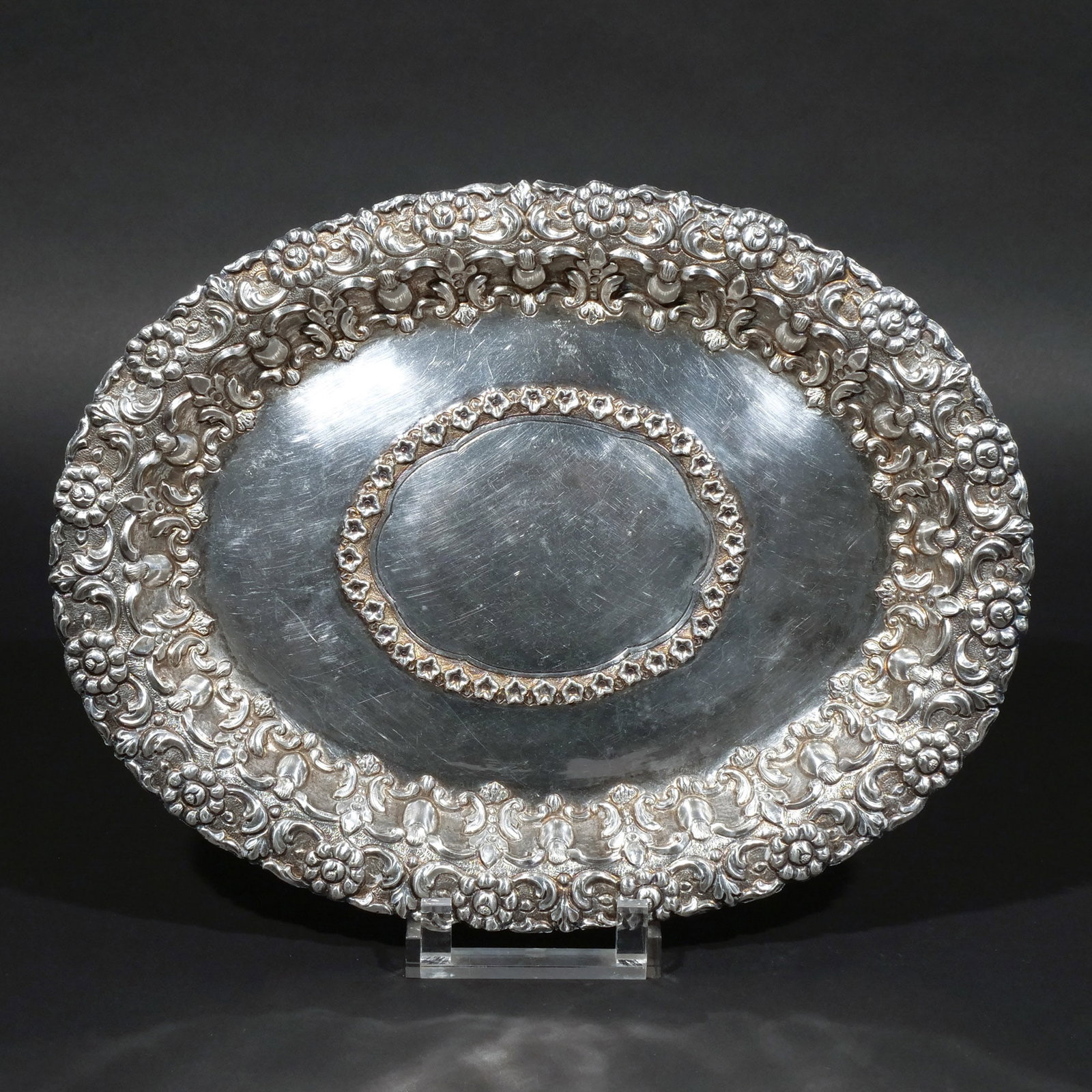 CONTINENTAL REPOUSSE SILVER TRAY (1 of 8)