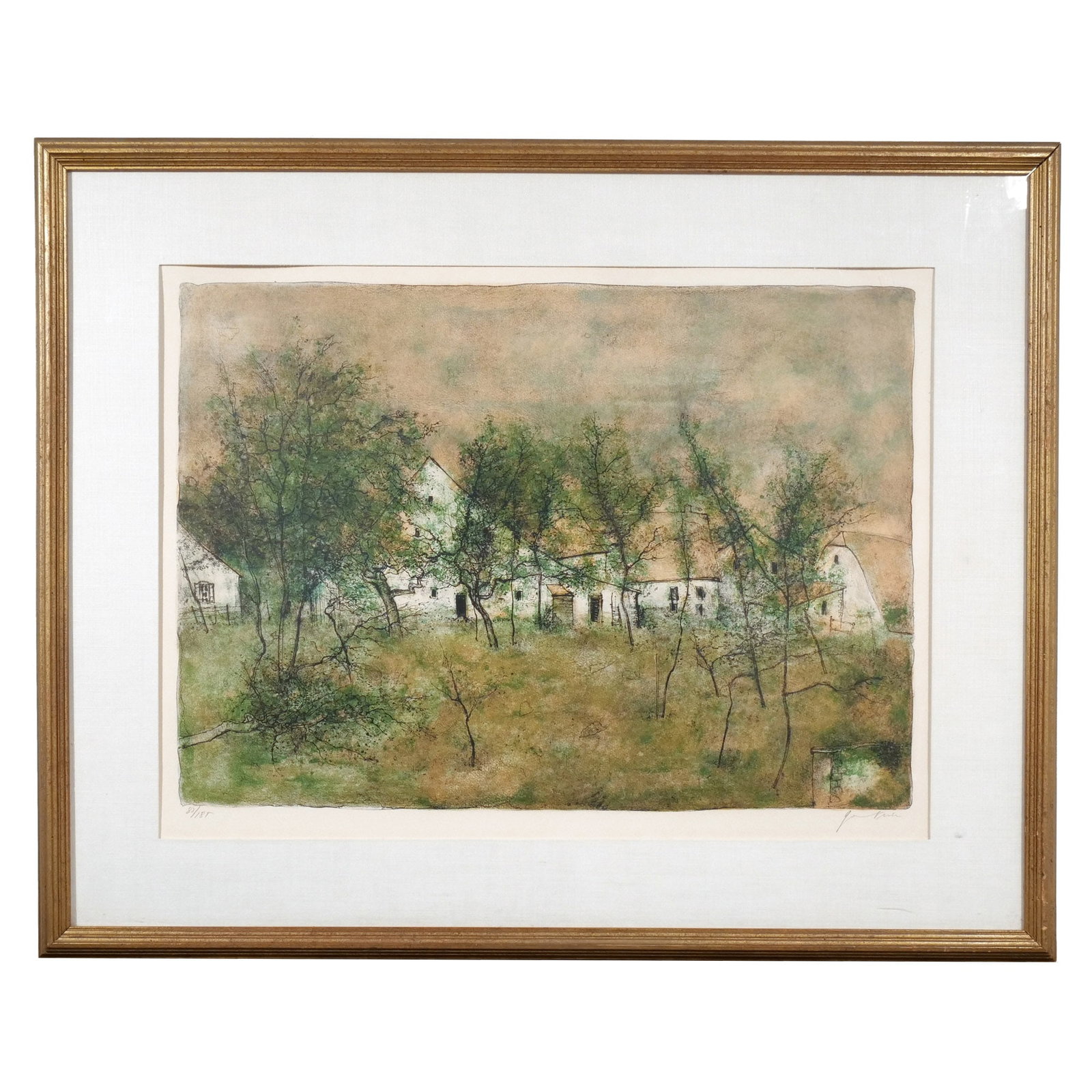 (2pc) LARGE COLORED LITHOGRAPHS - 2