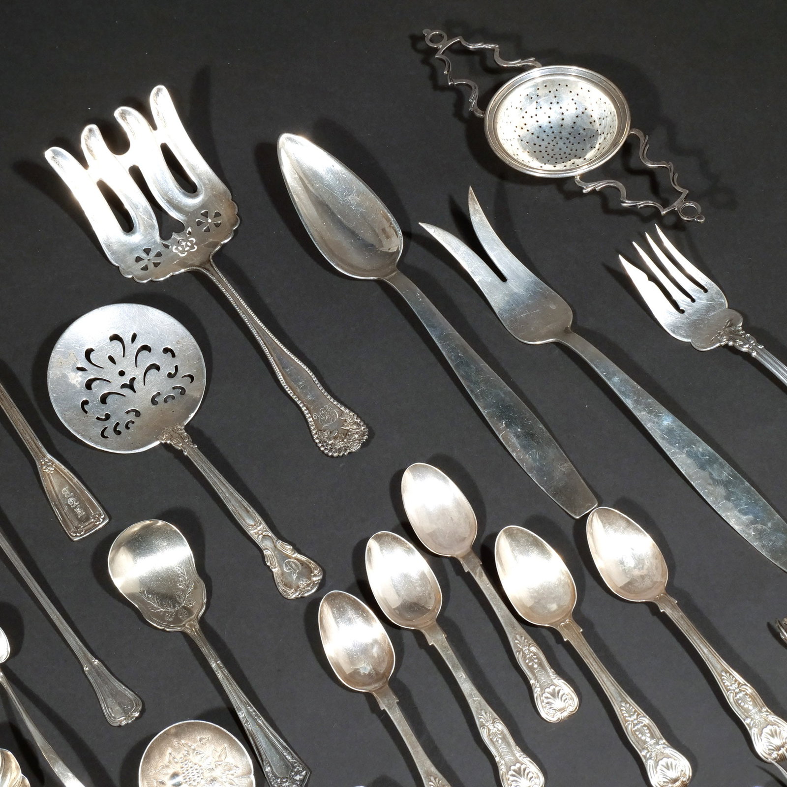 (40pc) MISC. STERLING SILVER FLATWARE - 2