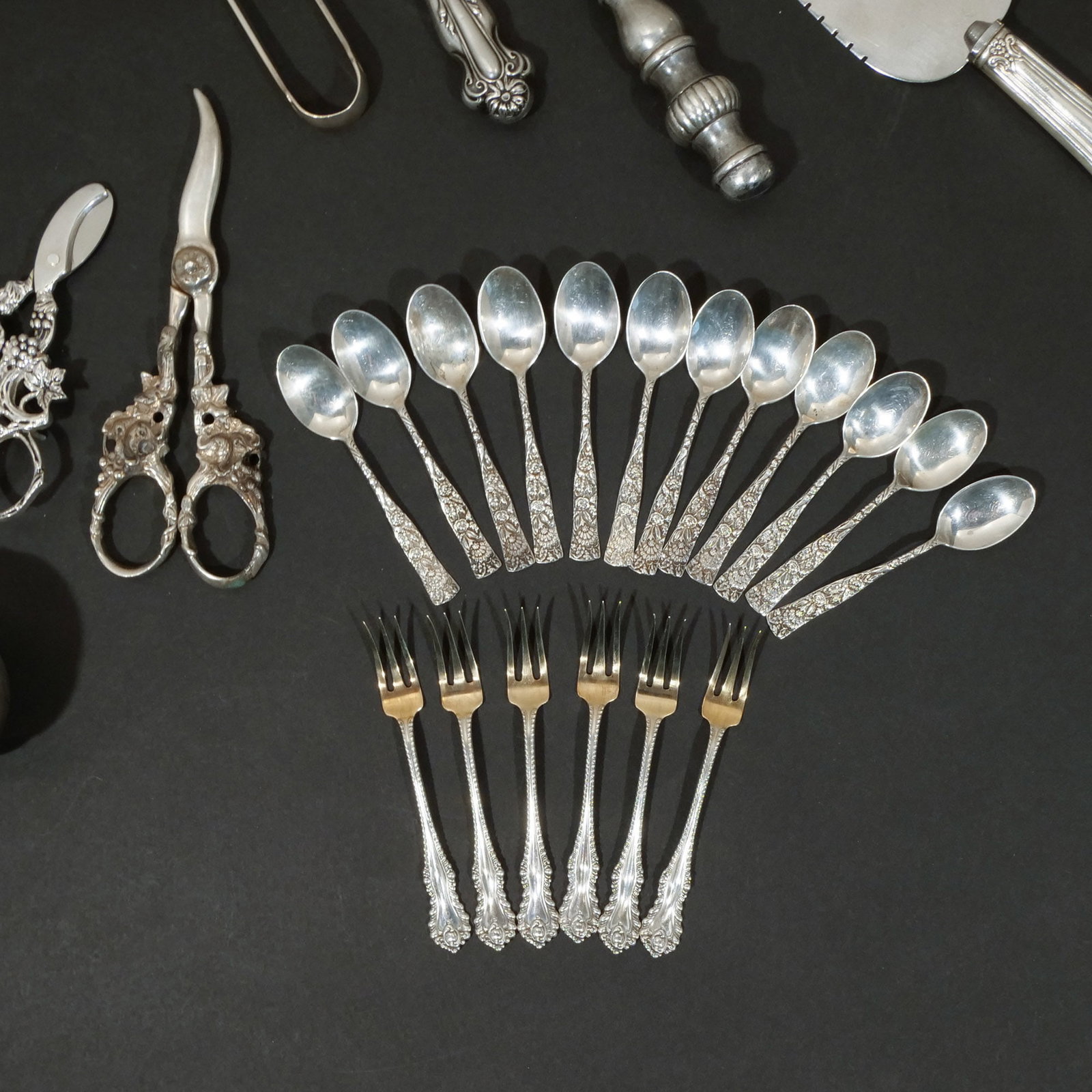 (53pc) MISC. MOSTLY STERLING SILVER FLATWARE - 2