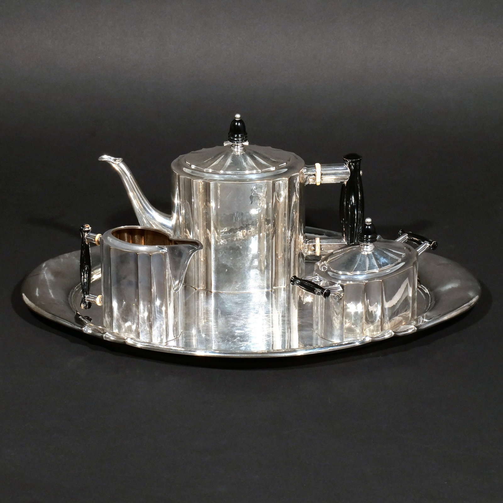 (4pc) CONTINENTAL SILVER COFFEE SERVICE (1 of 9)