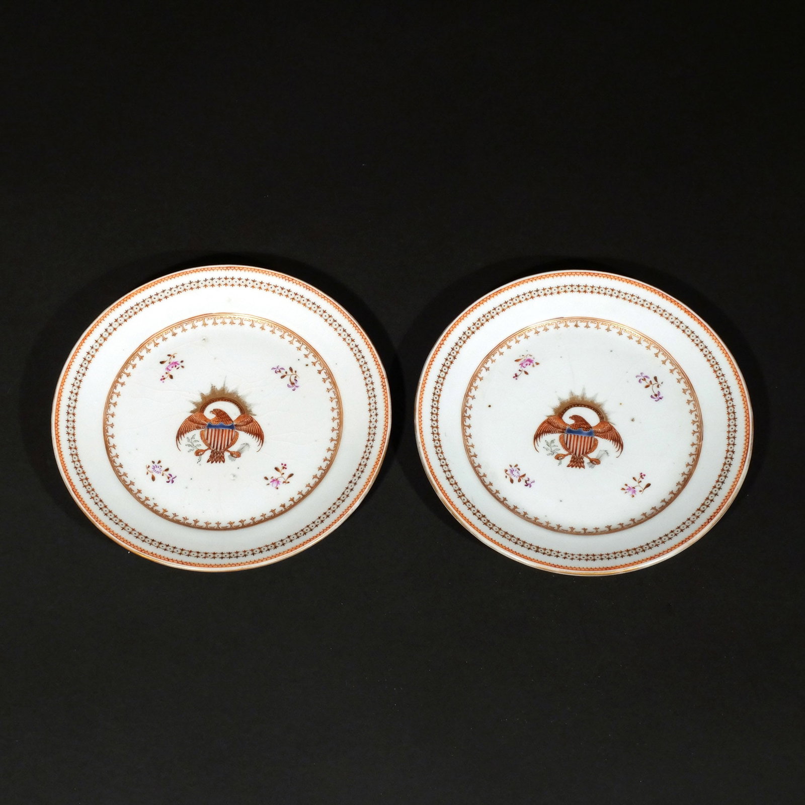 (10pc) CHINESE EXPORT AMERICAN EAGLE TEA SET - 16