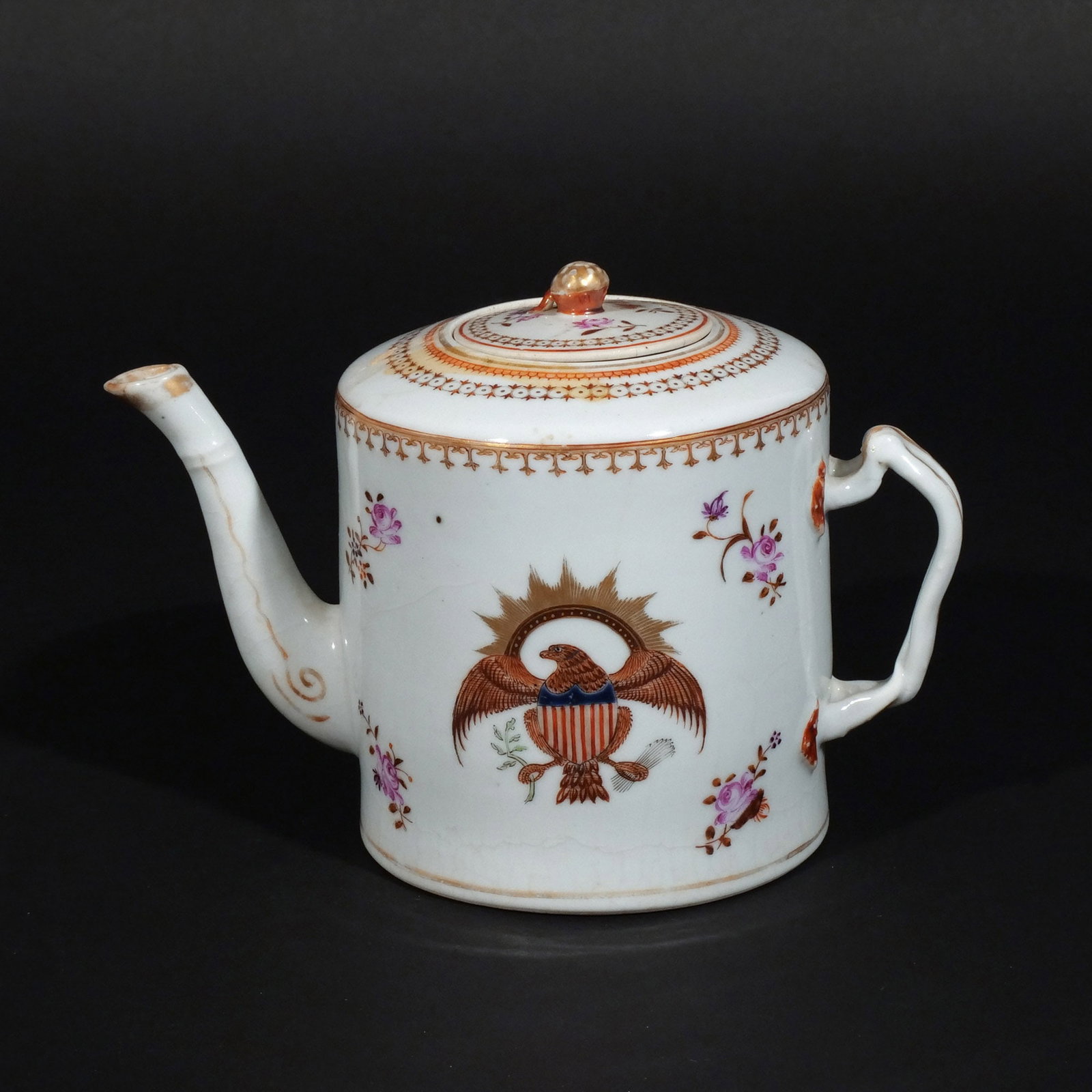 (10pc) CHINESE EXPORT AMERICAN EAGLE TEA SET - 4