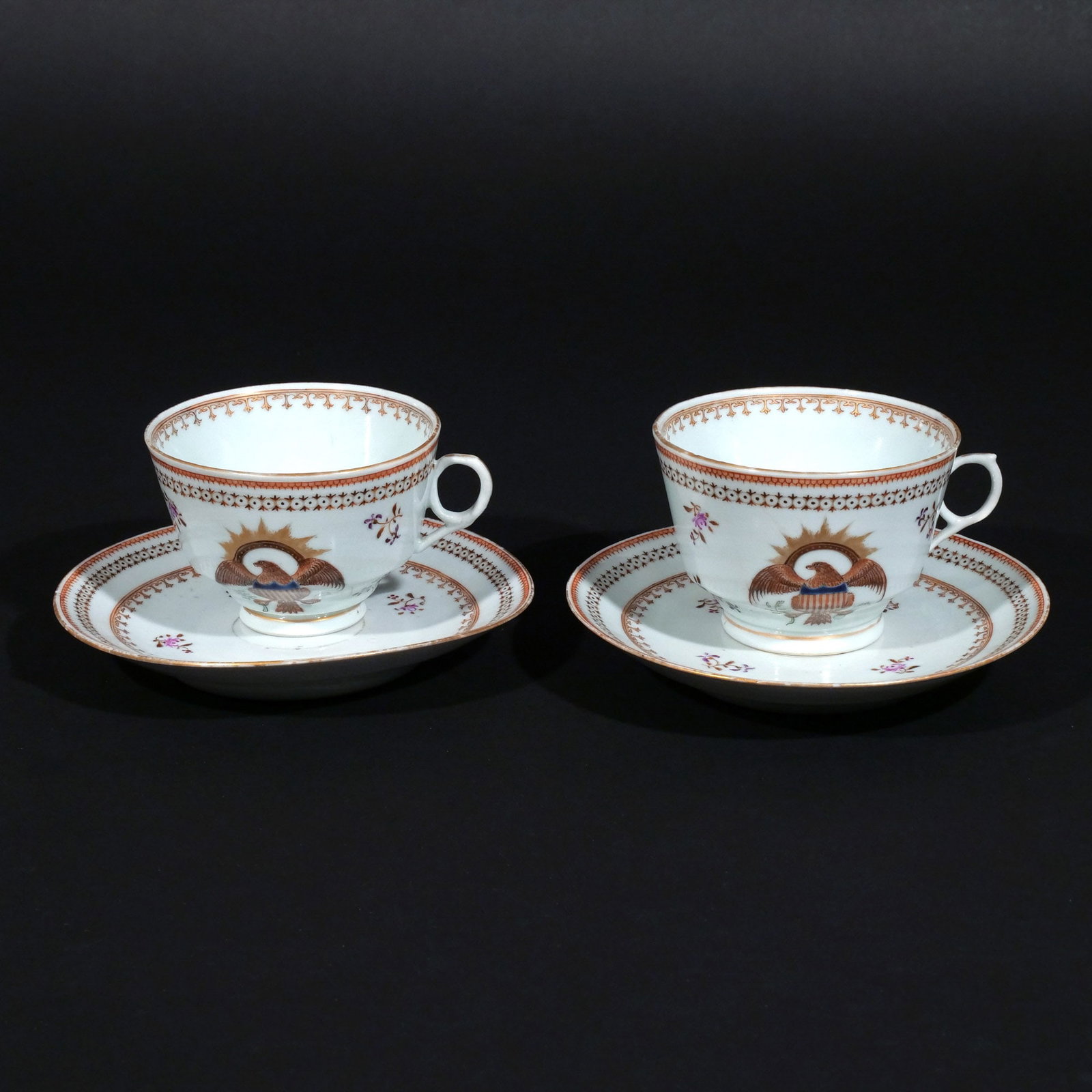 (10pc) CHINESE EXPORT AMERICAN EAGLE TEA SET - 6