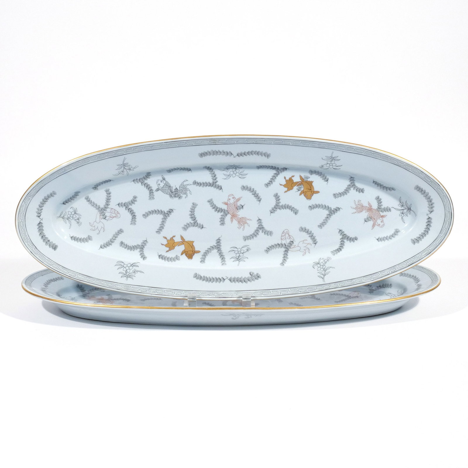 (23pc) RARE HEREND 'POISSON' FISH SET - 6
