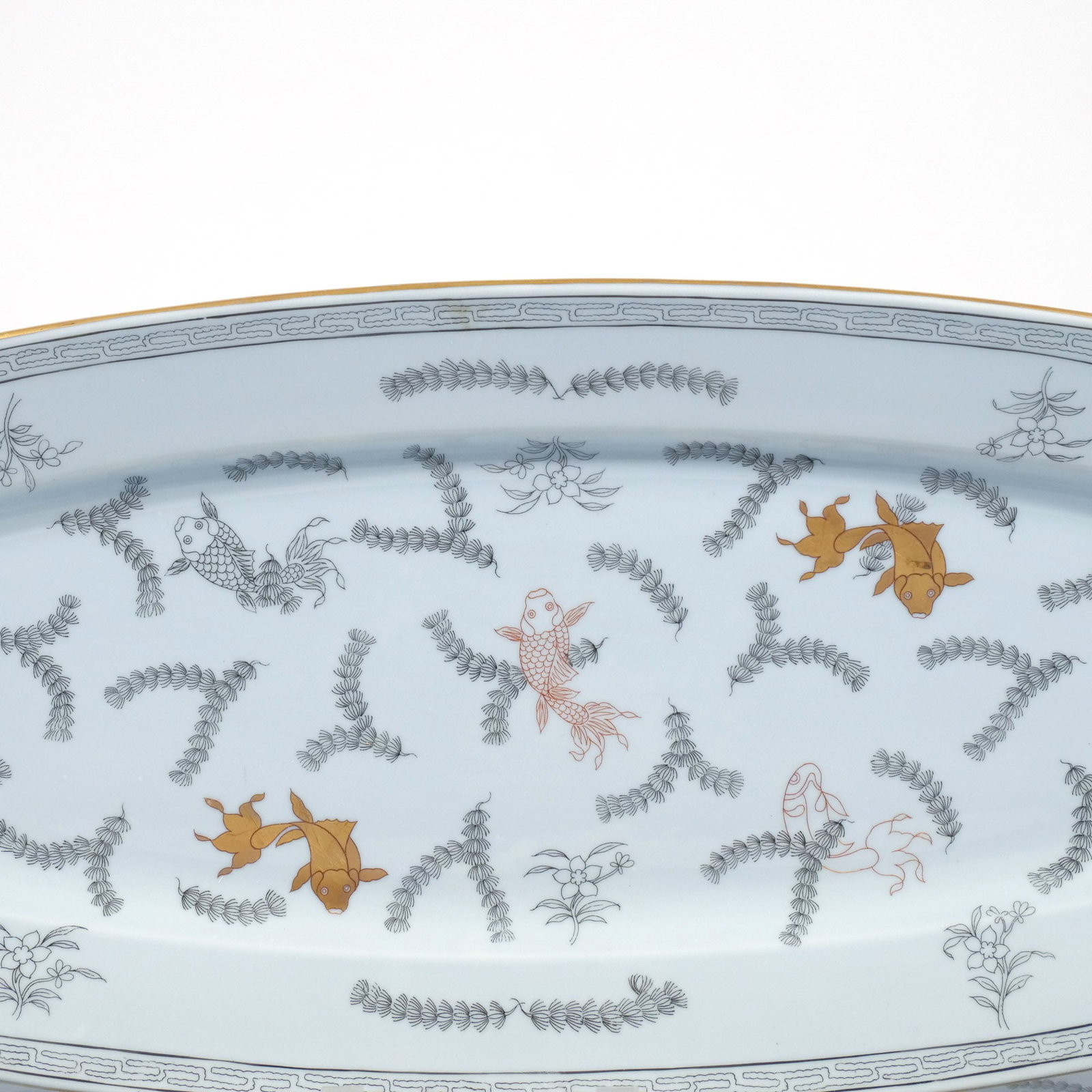 (23pc) RARE HEREND 'POISSON' FISH SET - 8
