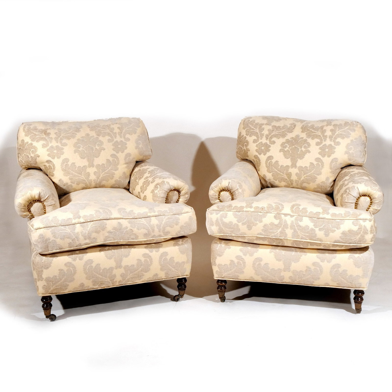 PAIR of GEORGE SMITH ARMCHAIRS (1 of 14)