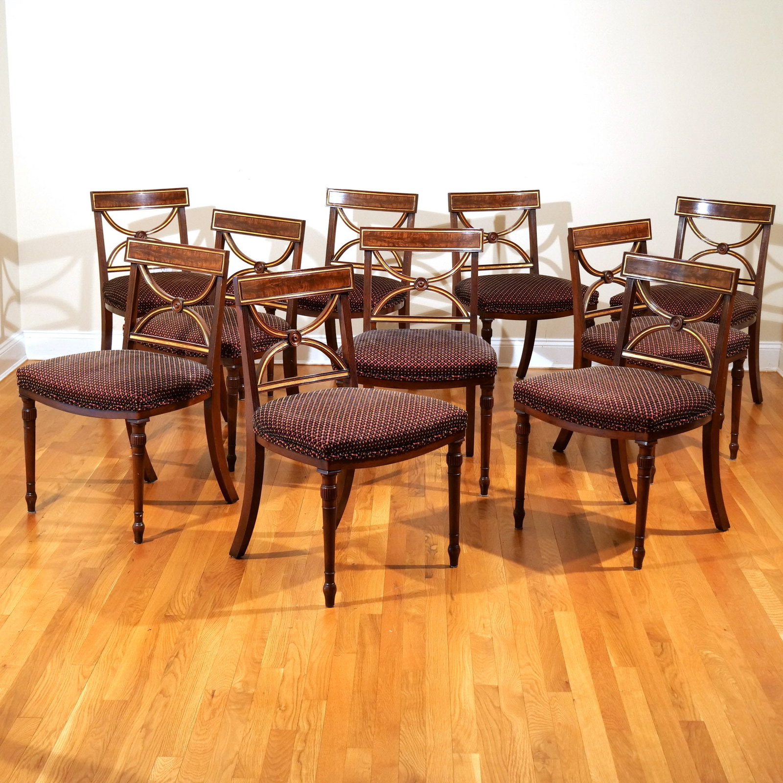 (10pc) ARTHUR BRETT & SONS DINING CHAIRS (1 of 9)