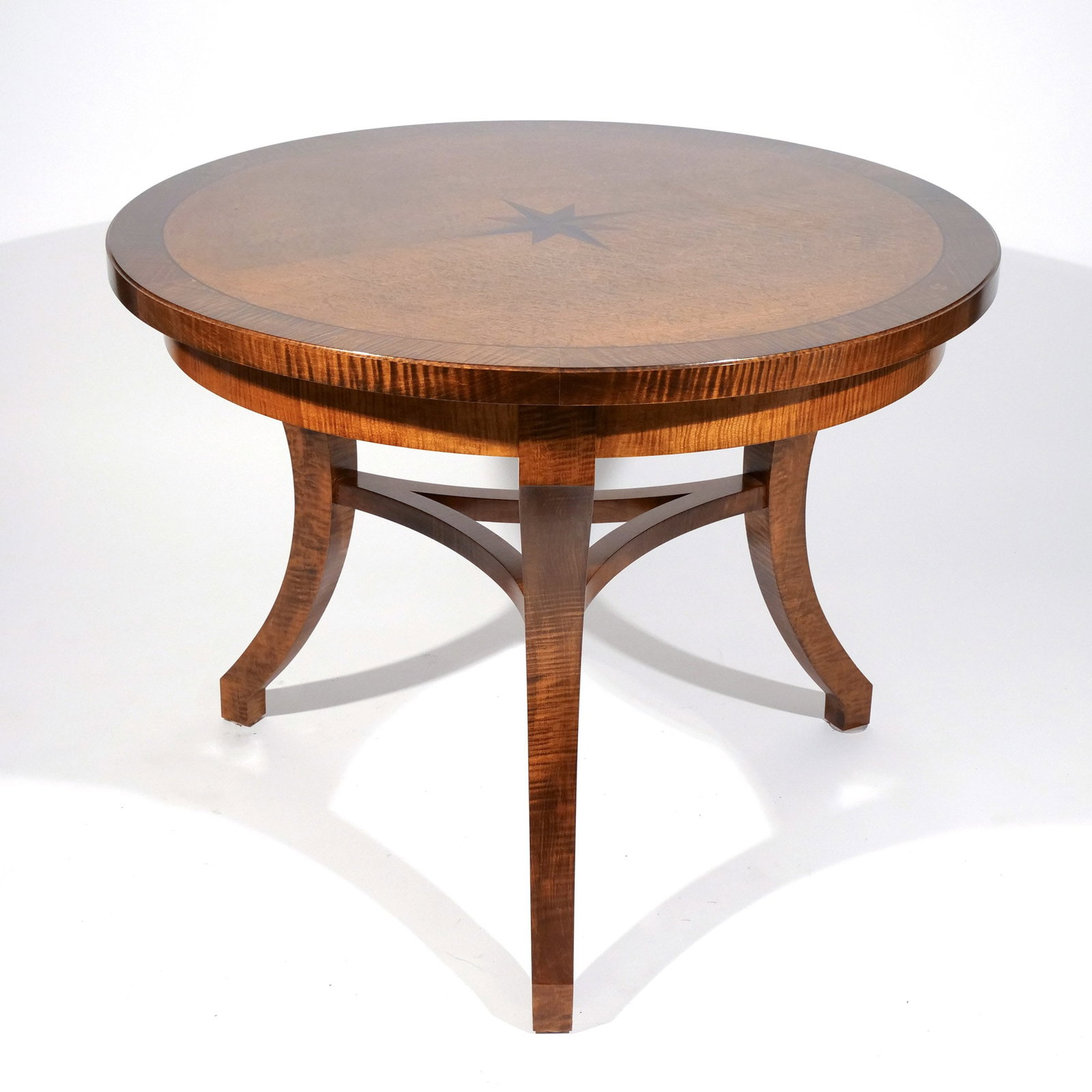 RANDY SCULLY INLAID & FIGURED MAPLE CENTER TABLE (1 of 10)