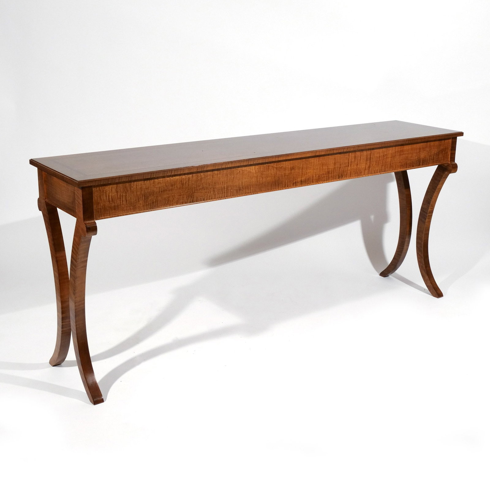 RANDY SCULLY INLAID & FIGURED MAPLE CONSOLE TABLE (1 of 5)