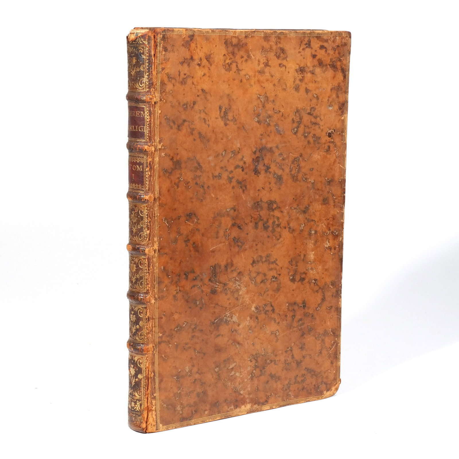 PICART, BERNARD (1763-1733): Ceremonies et coutumes religieuses de tous les peuples du monde, Vol. I. Amsterdam: J.F. Bernard, 1739. With 29 plates including one large fold-out. In contemporary calfskin with gilt spine. h. 15-1/2