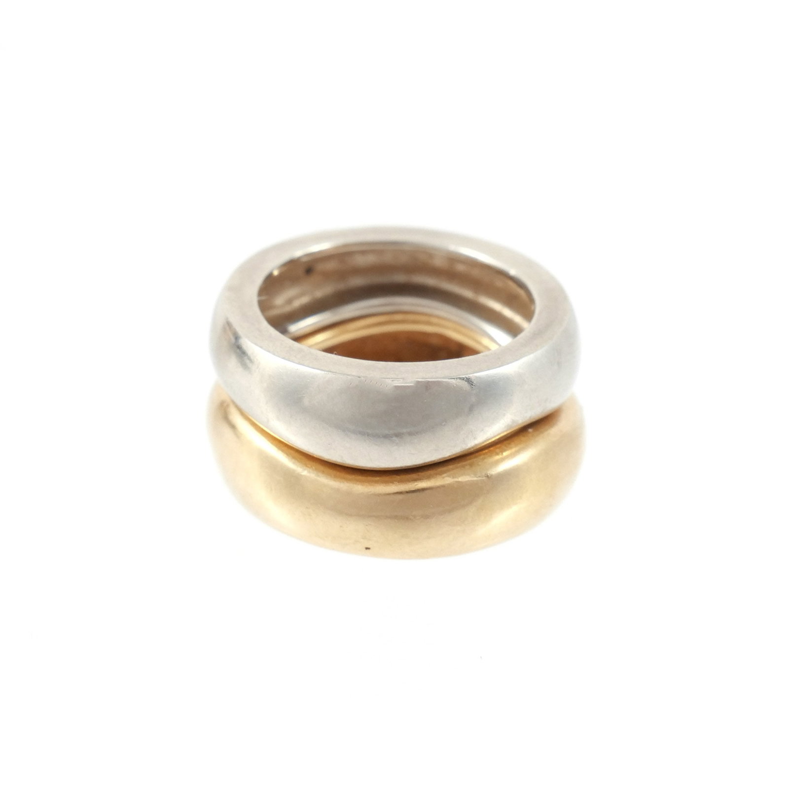 (2pc) CARTIER 18K GOLD 'LOVE ME' RINGS (1 of 6)
