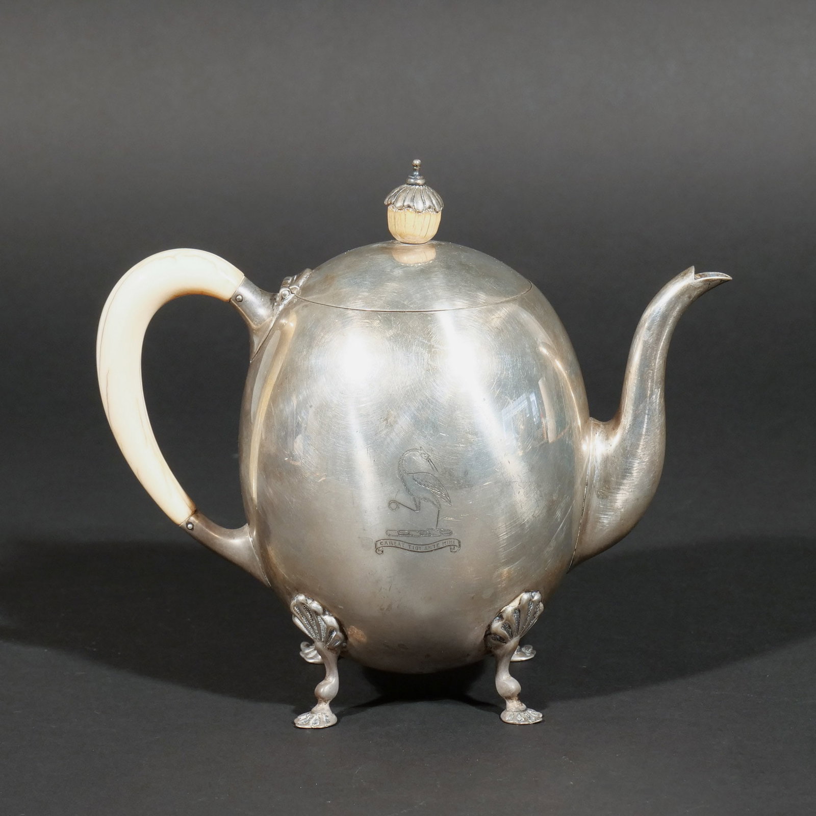 TUTTLE CO. COLONIAL WILLIAMSBURG STERLING TEAPOT (1 of 8)